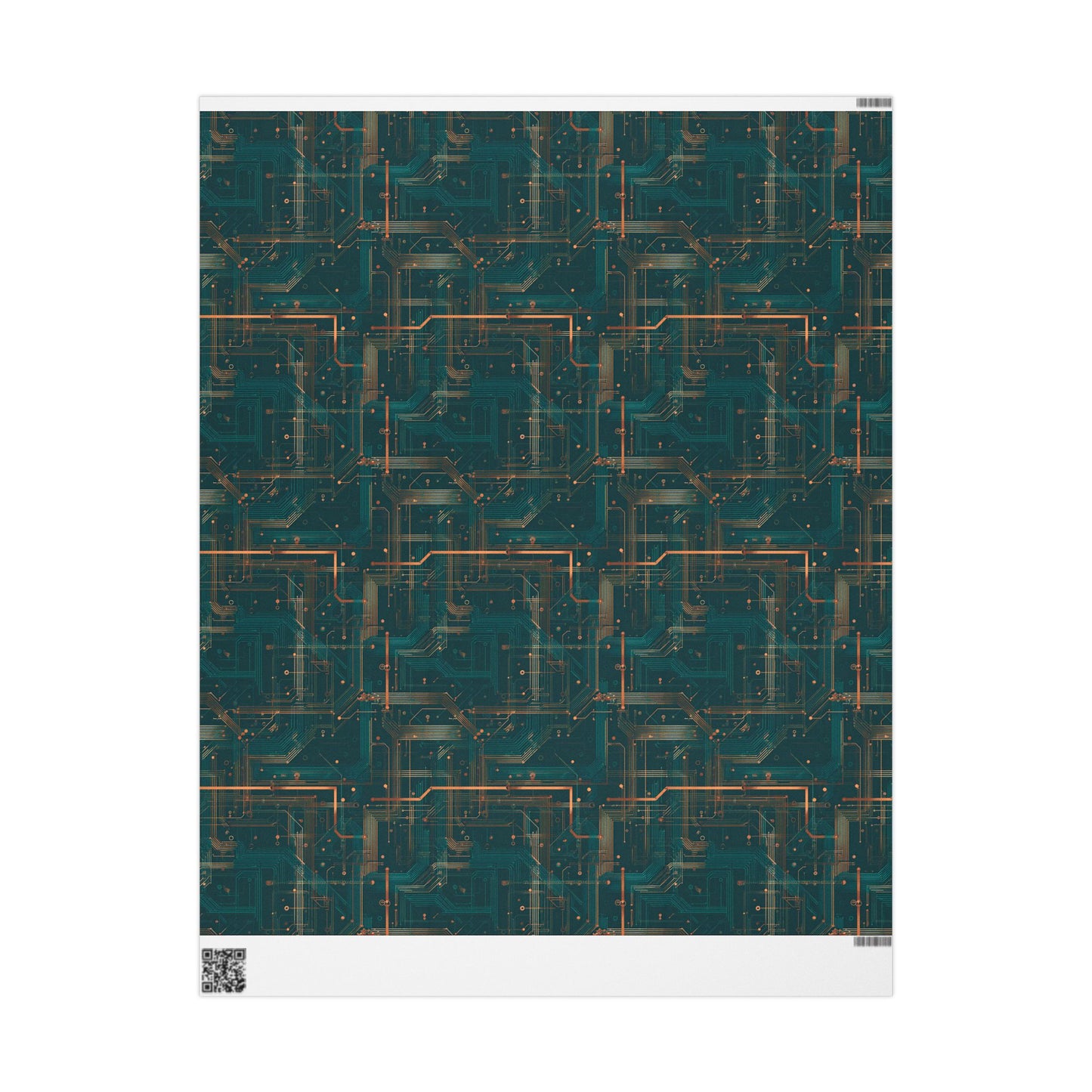 Circuit Board Pattern Wrapping Paper — Trace No. 002