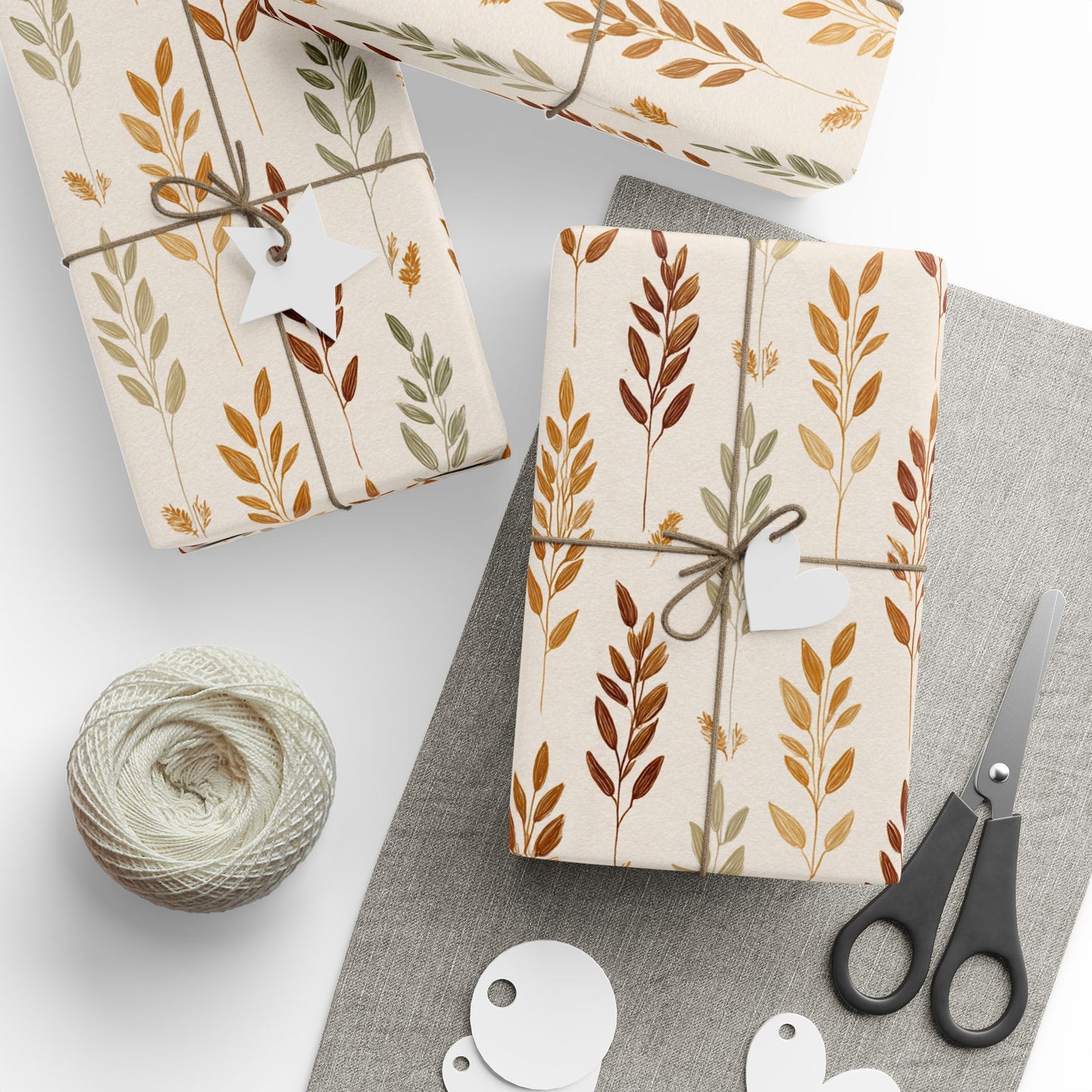 Fall Botanical Wrapping Paper — Autumn Study No. 005