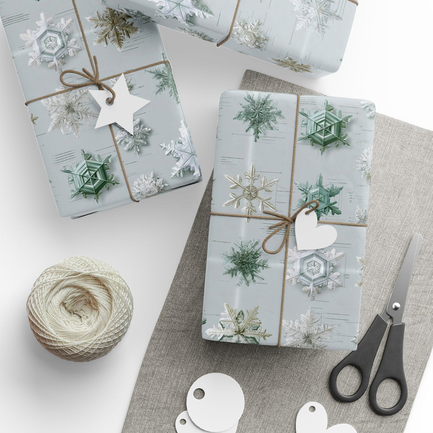 Scientific Snowflake Taxonomy Wrapping Paper