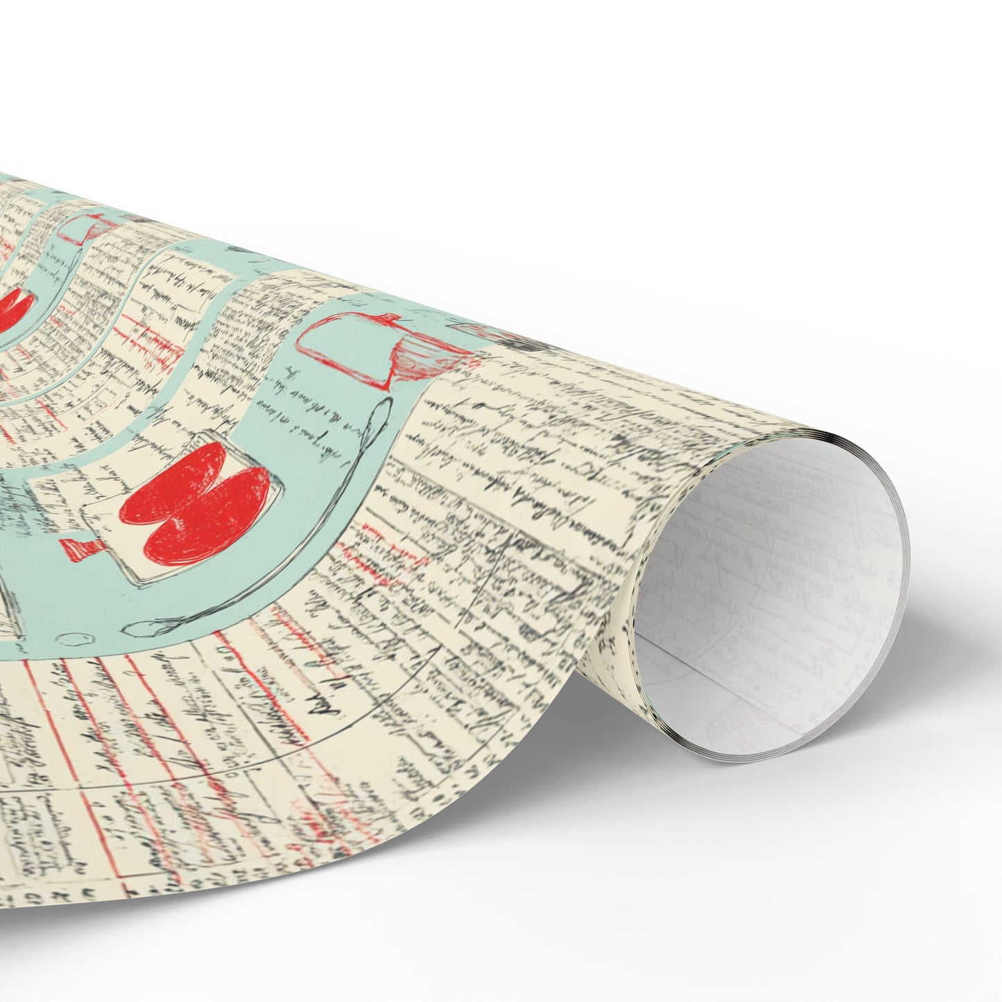 Retro Diner Pattern Wrapping Paper — Menu No. 002