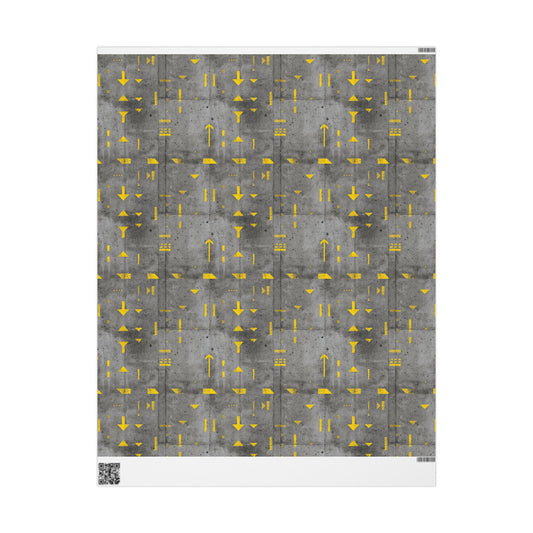 Airport & Runway Pattern Wrapping Paper — Directional No. 004