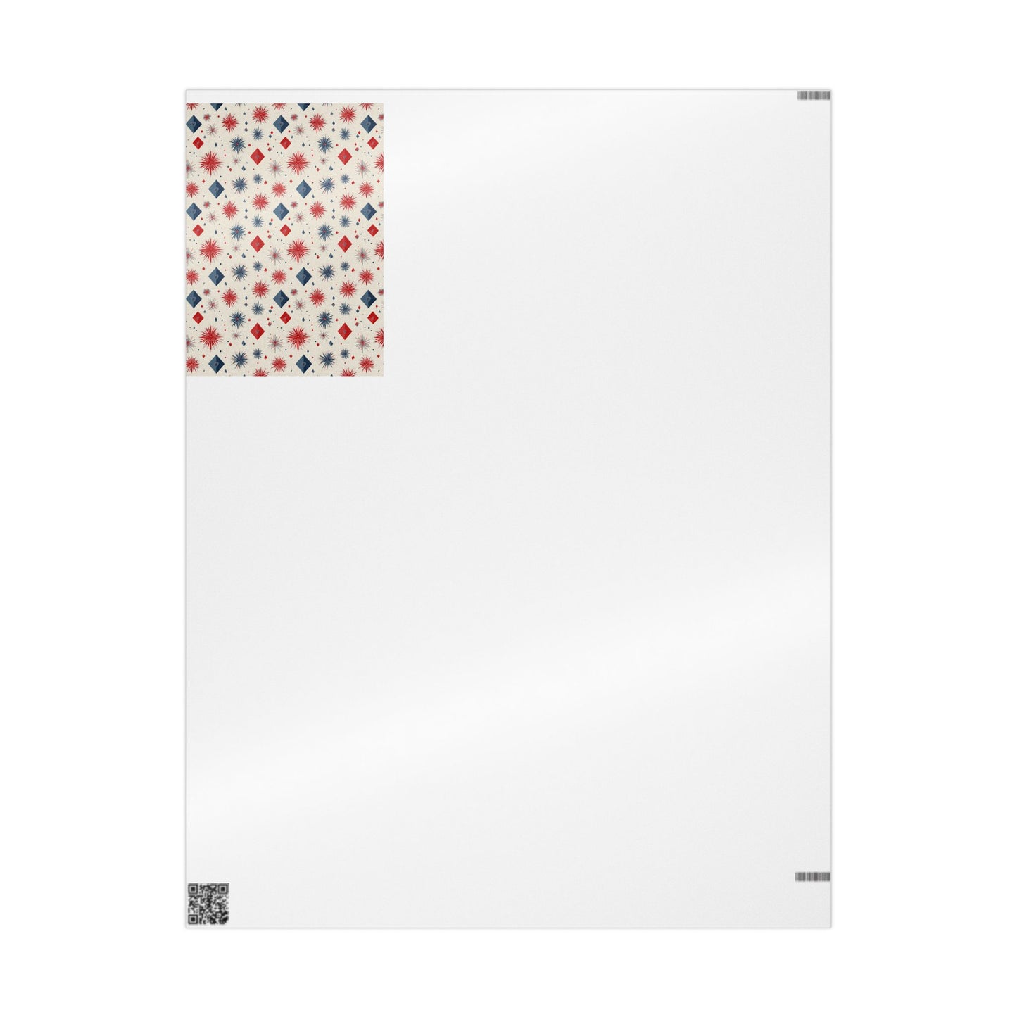 Geometric Firecracker & Sparkler Wrapping Paper | Fourth of July Holiday Gift Wrap