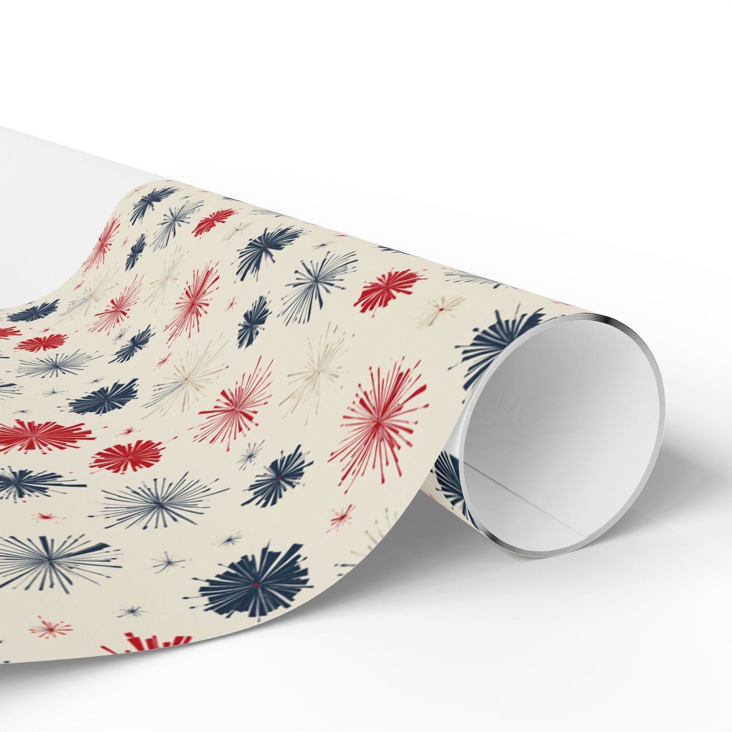 Geometric Firecracker & Sparkler Wrapping Paper | Fourth of July Holiday Gift Wrap