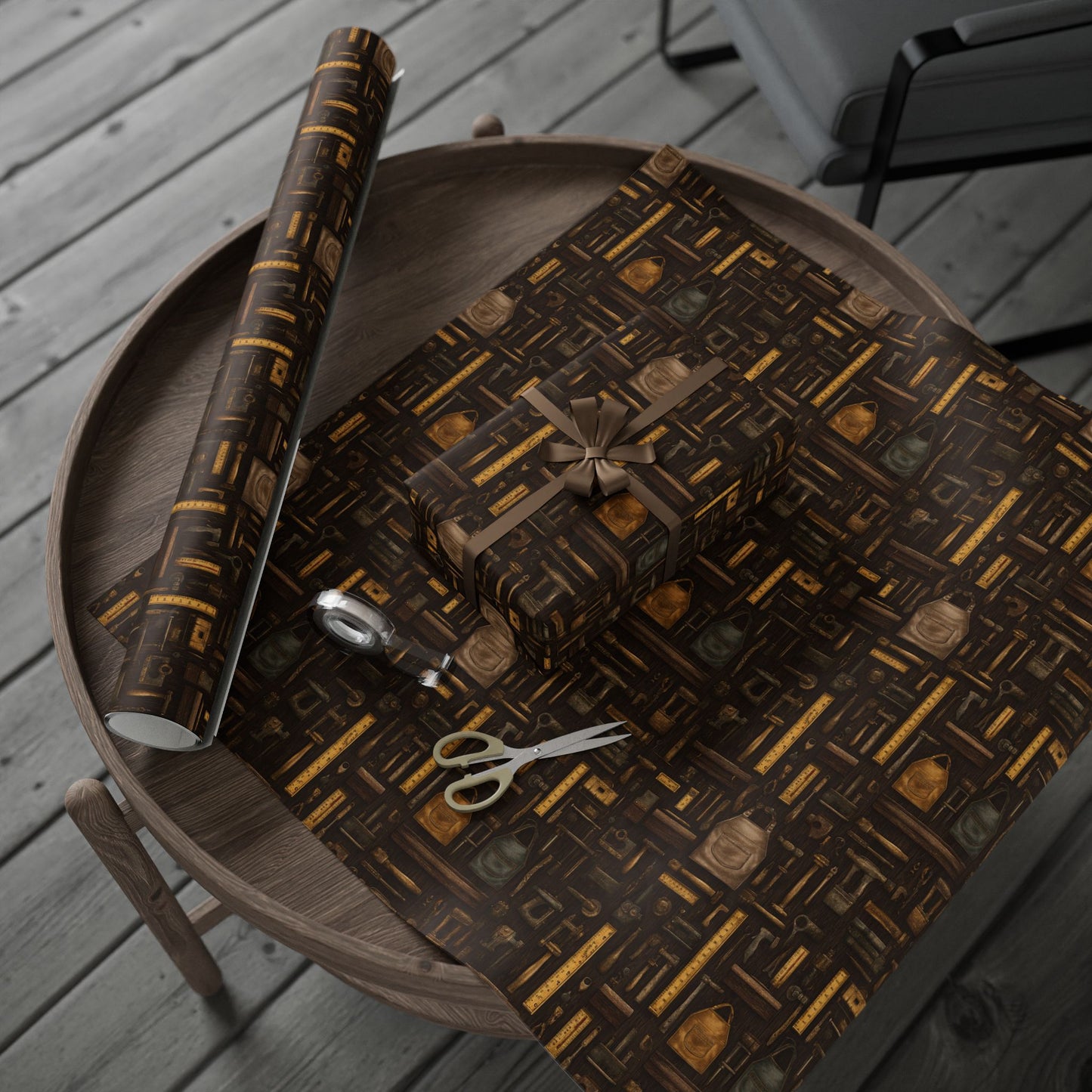 Workshop & Tools Pattern Wrapping Paper — Bench No. 004