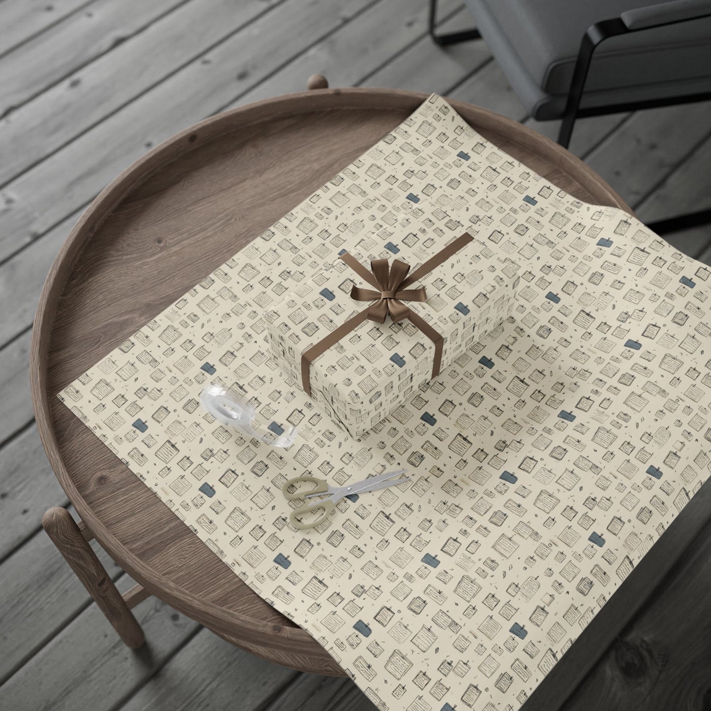 Marginalia & Notes Pattern Wrapping Paper — Page No. 004