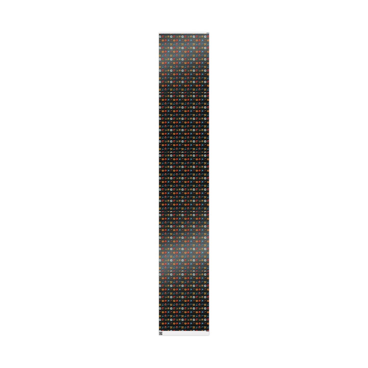 Flowers on Black Wrapping Paper