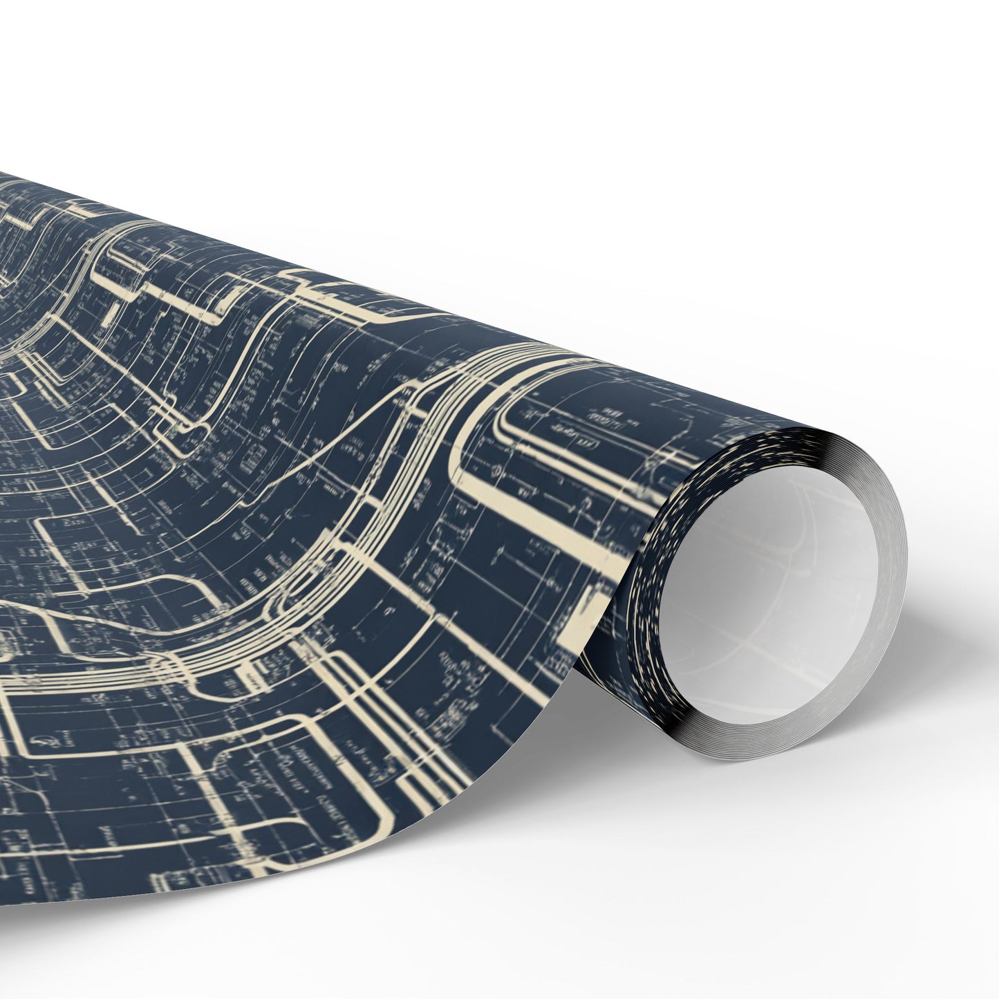 Utility & Infrastructure Map Wrapping Paper — Grid No. 001