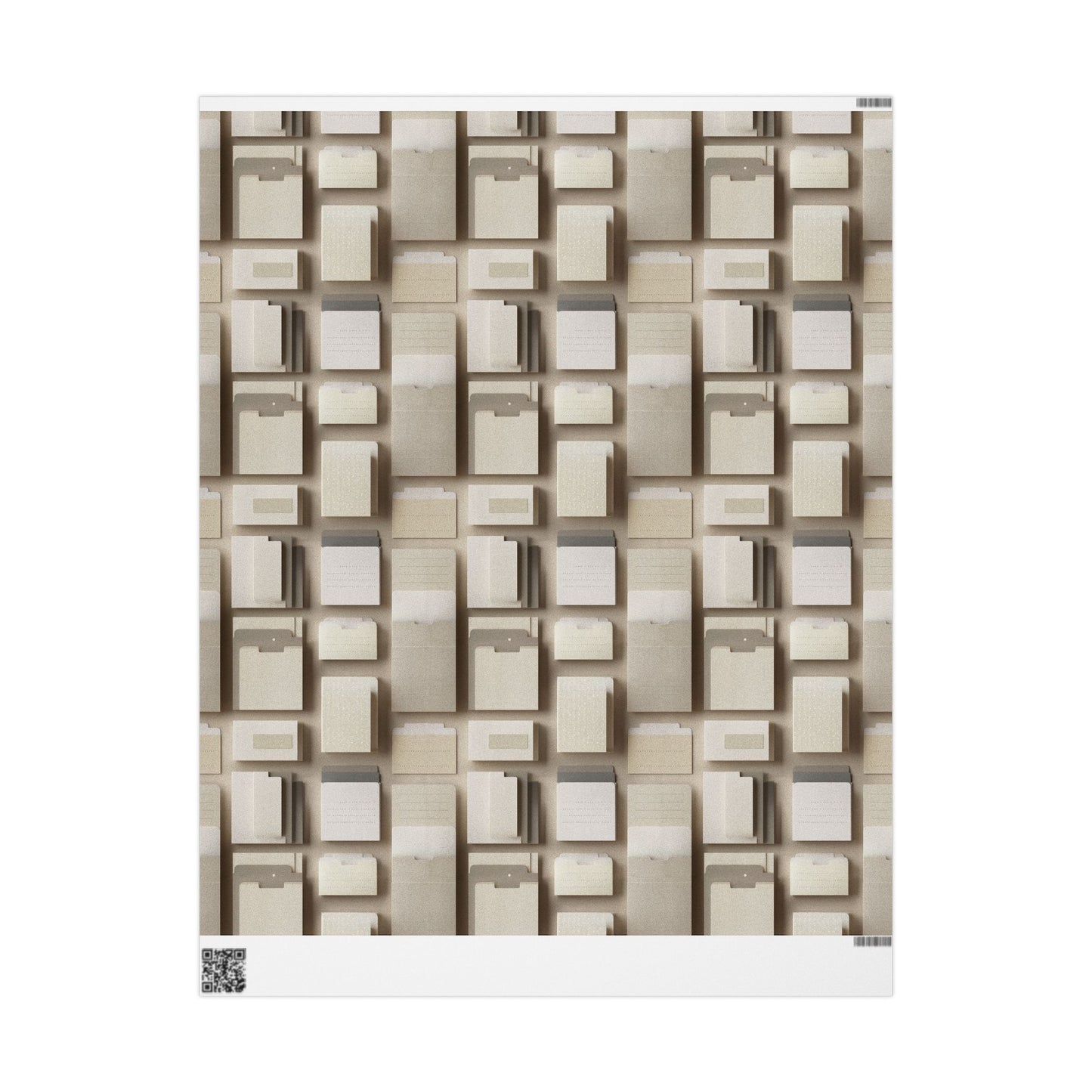 Filing System Pattern Wrapping Paper — Index No. 001