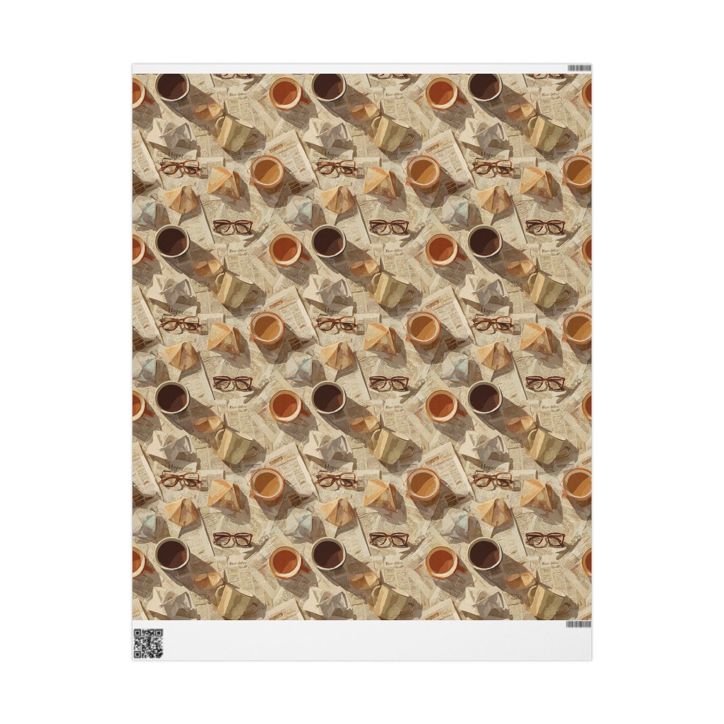Newspaper Typography Pattern Wrapping Paper — Edition No. 003