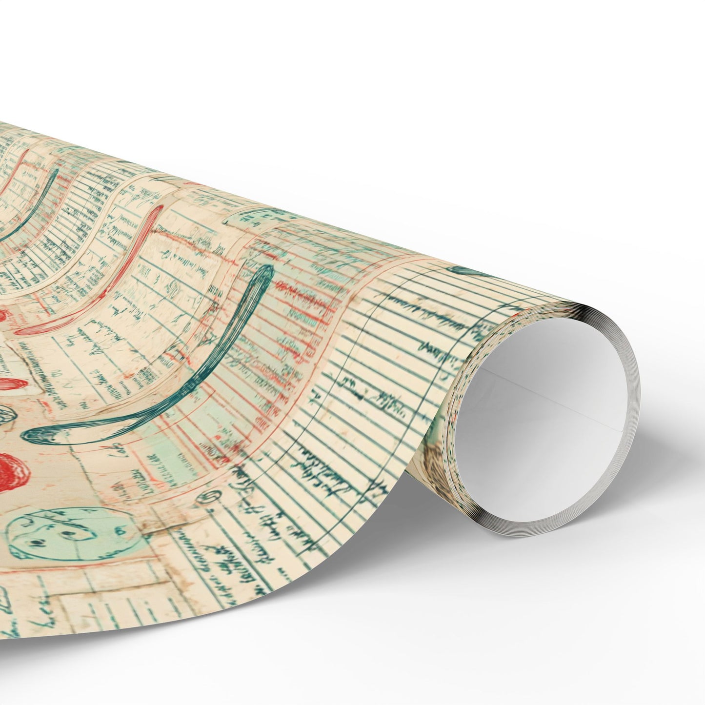 Retro Diner Pattern Wrapping Paper — Menu No. 001