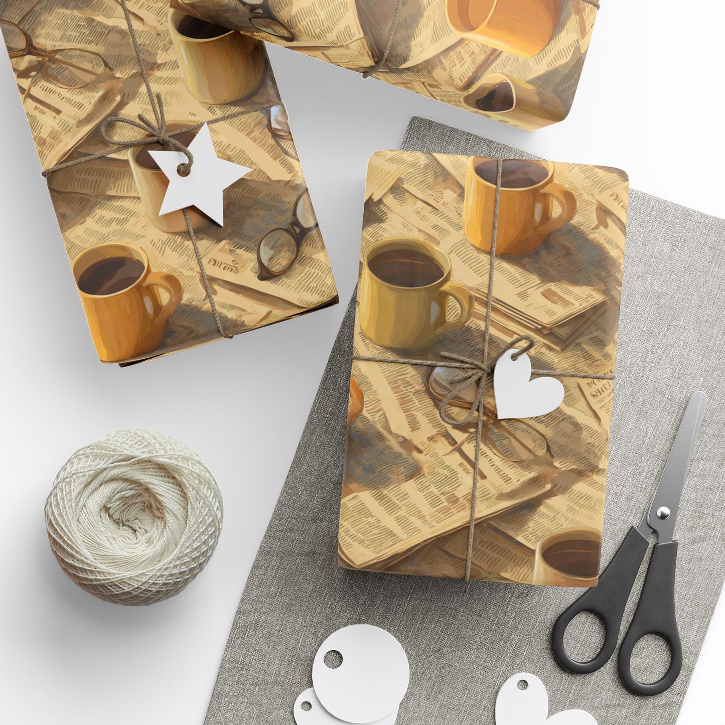 Newspaper Typography Pattern Wrapping Paper — Edition No. 001