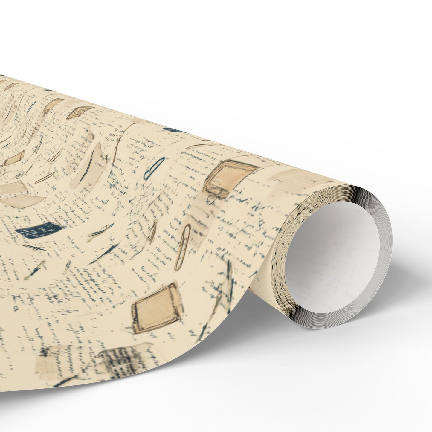 Marginalia & Notes Pattern Wrapping Paper — Page No. 001