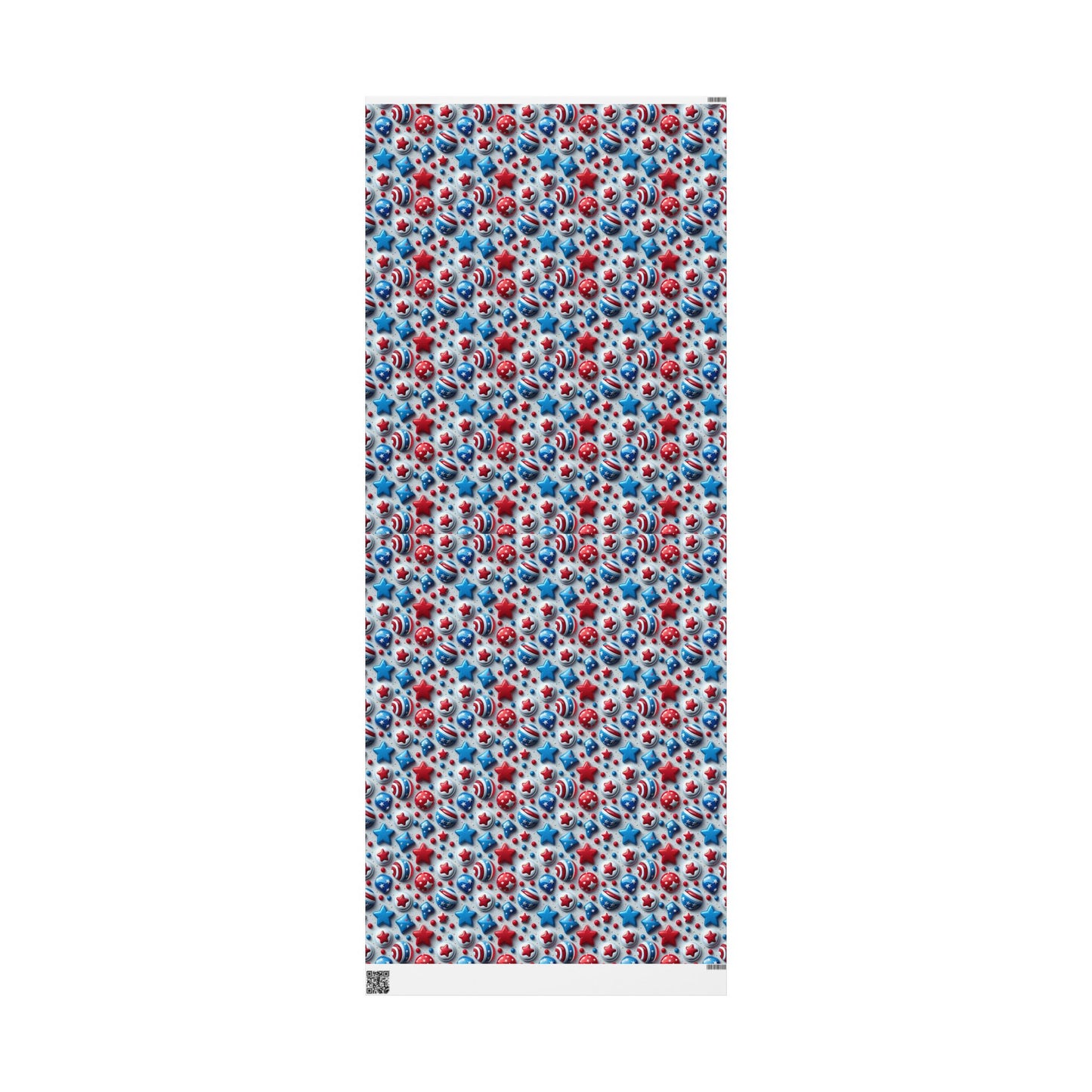 Patriotic Wrapping Paper - Red, White & Blue Stars Design