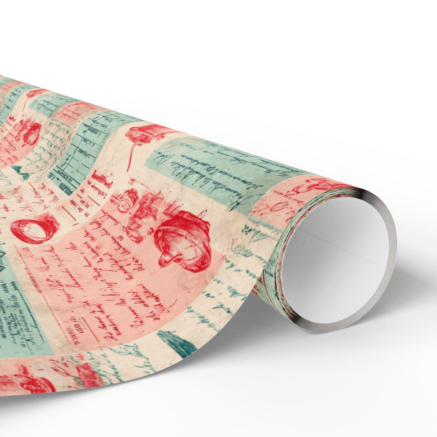 Retro Diner Pattern Wrapping Paper — Menu No. 004