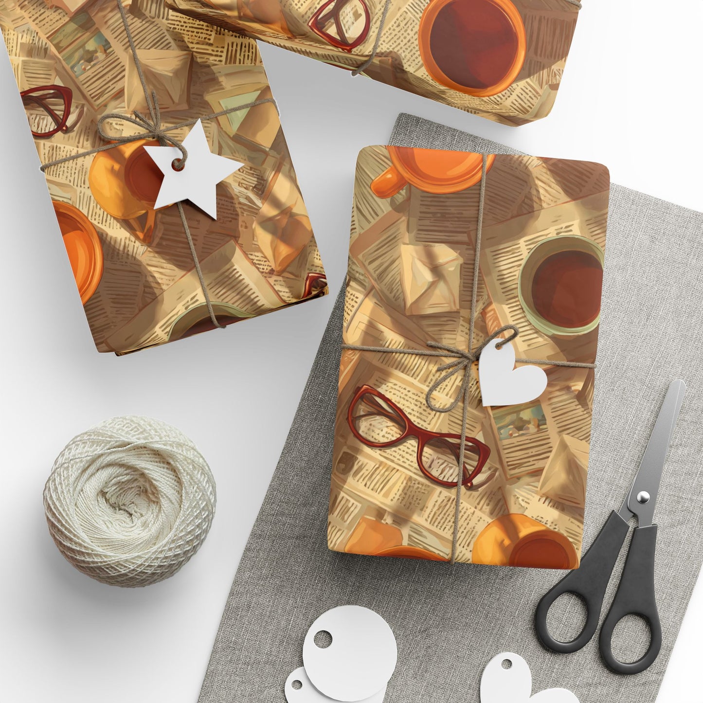 Newspaper Typography Pattern Wrapping Paper — Edition No. 002