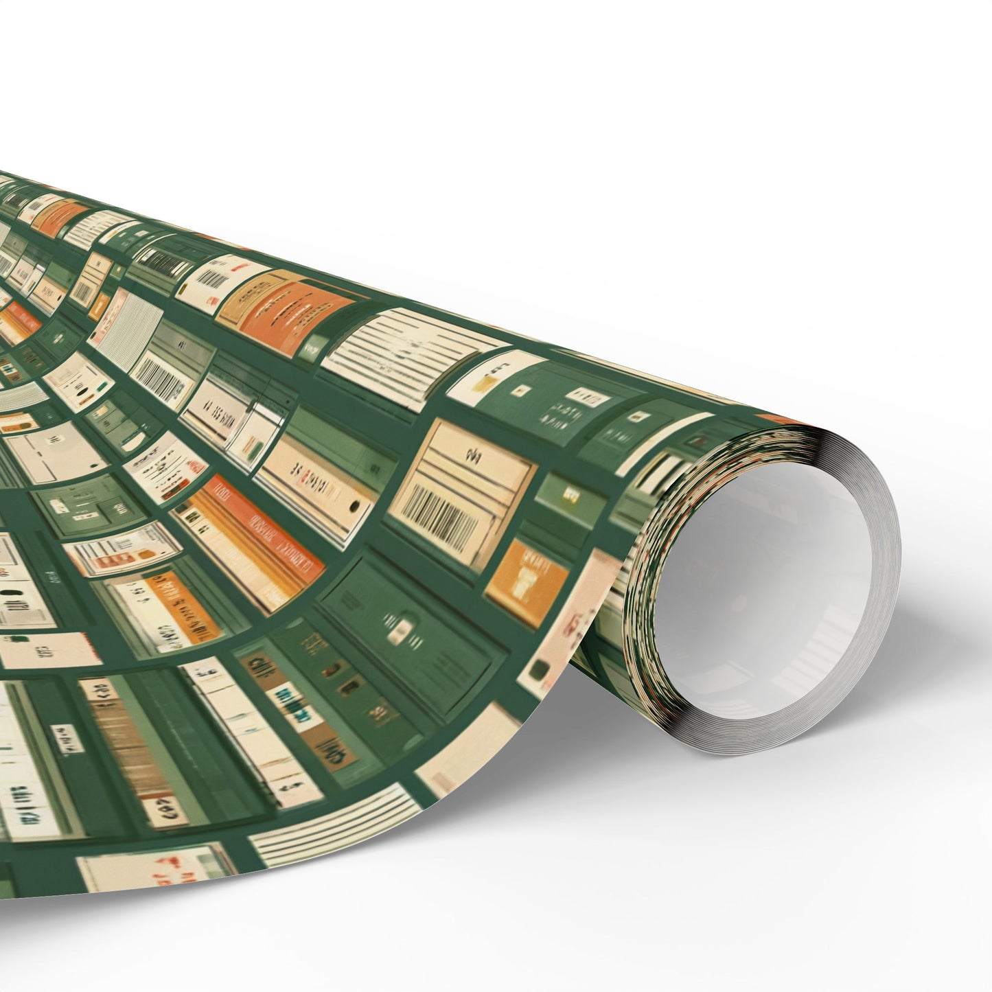 Library & Books Pattern Wrapping Paper — Collection No. 001
