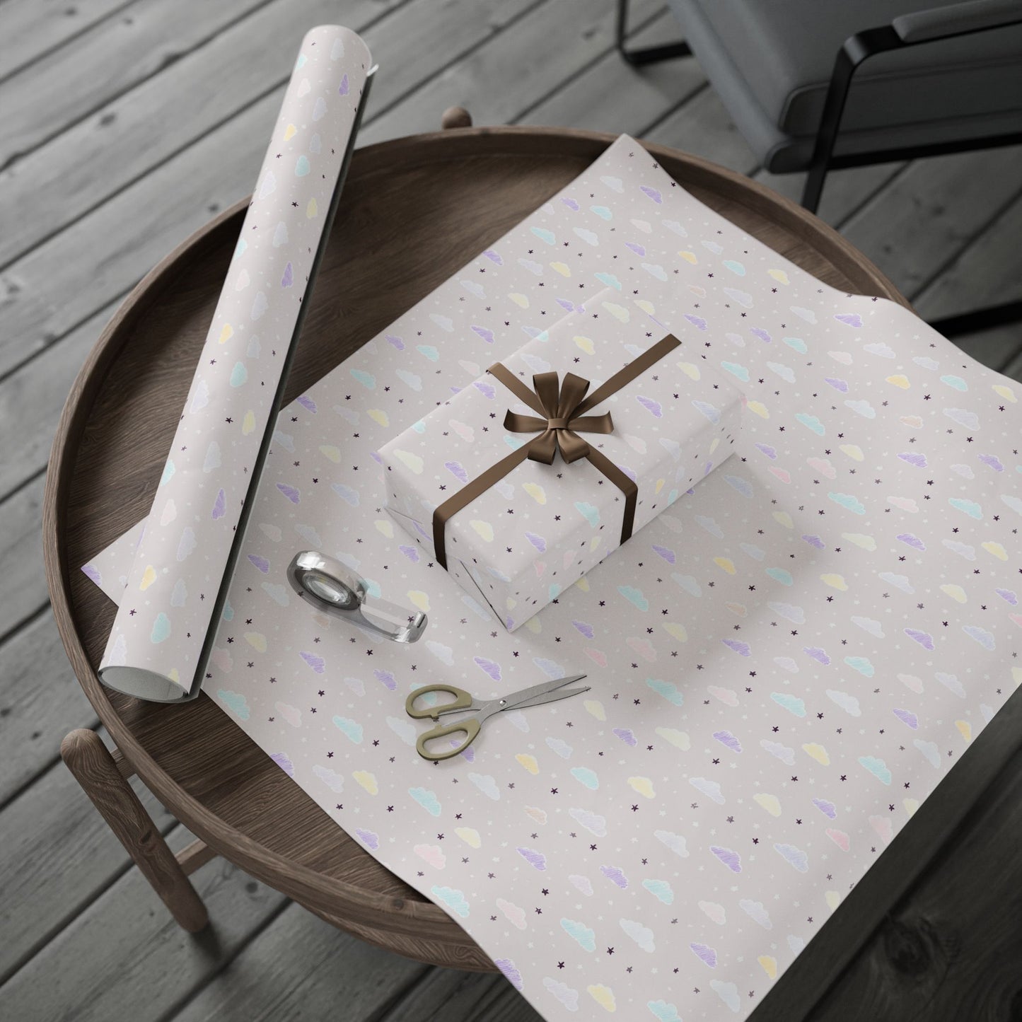 Sky & Cloud Pattern Wrapping Paper — Horizon No. 001