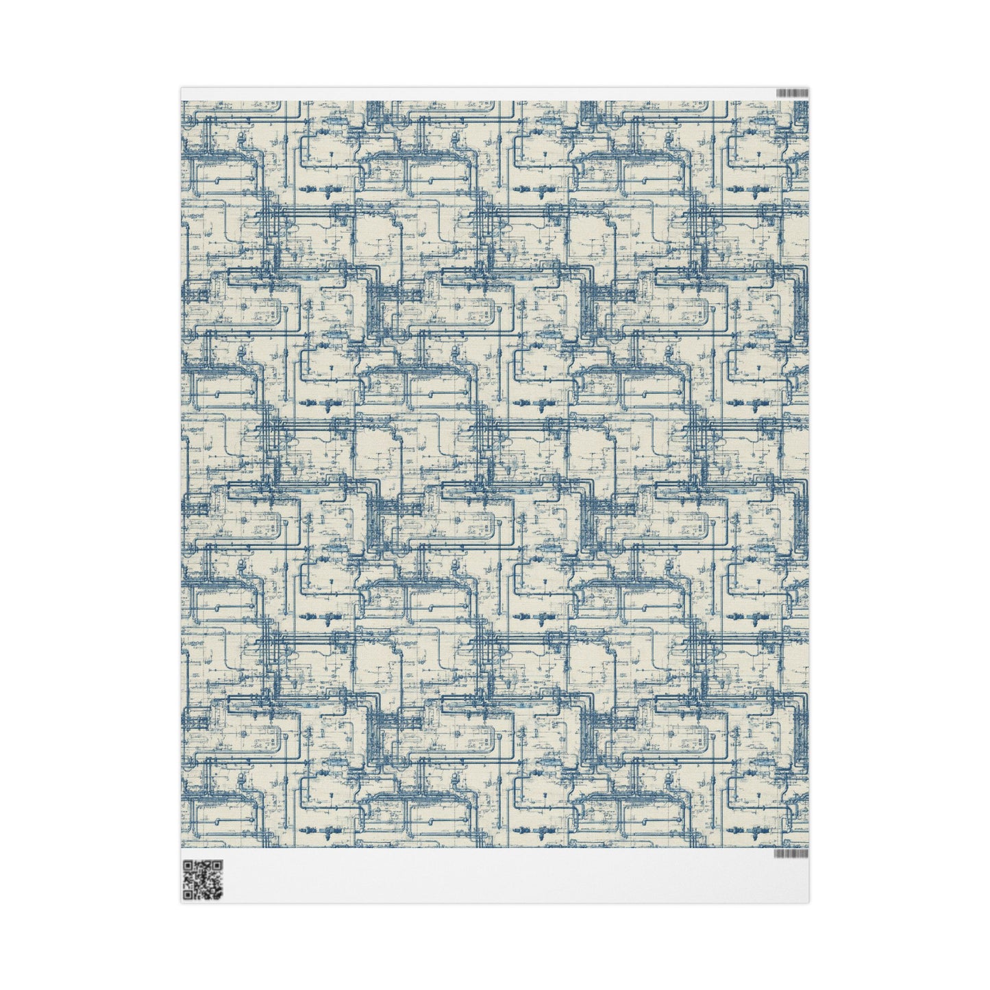 Utility & Infrastructure Map Wrapping Paper — Grid No. 002
