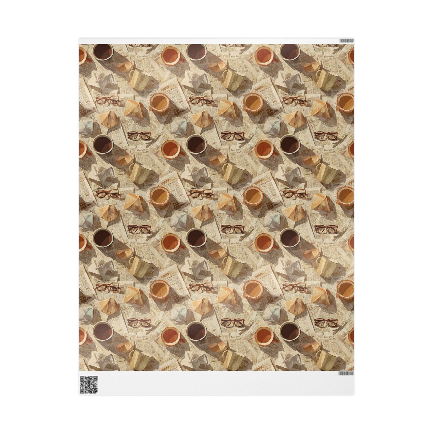 Newspaper Typography Pattern Wrapping Paper — Edition No. 003