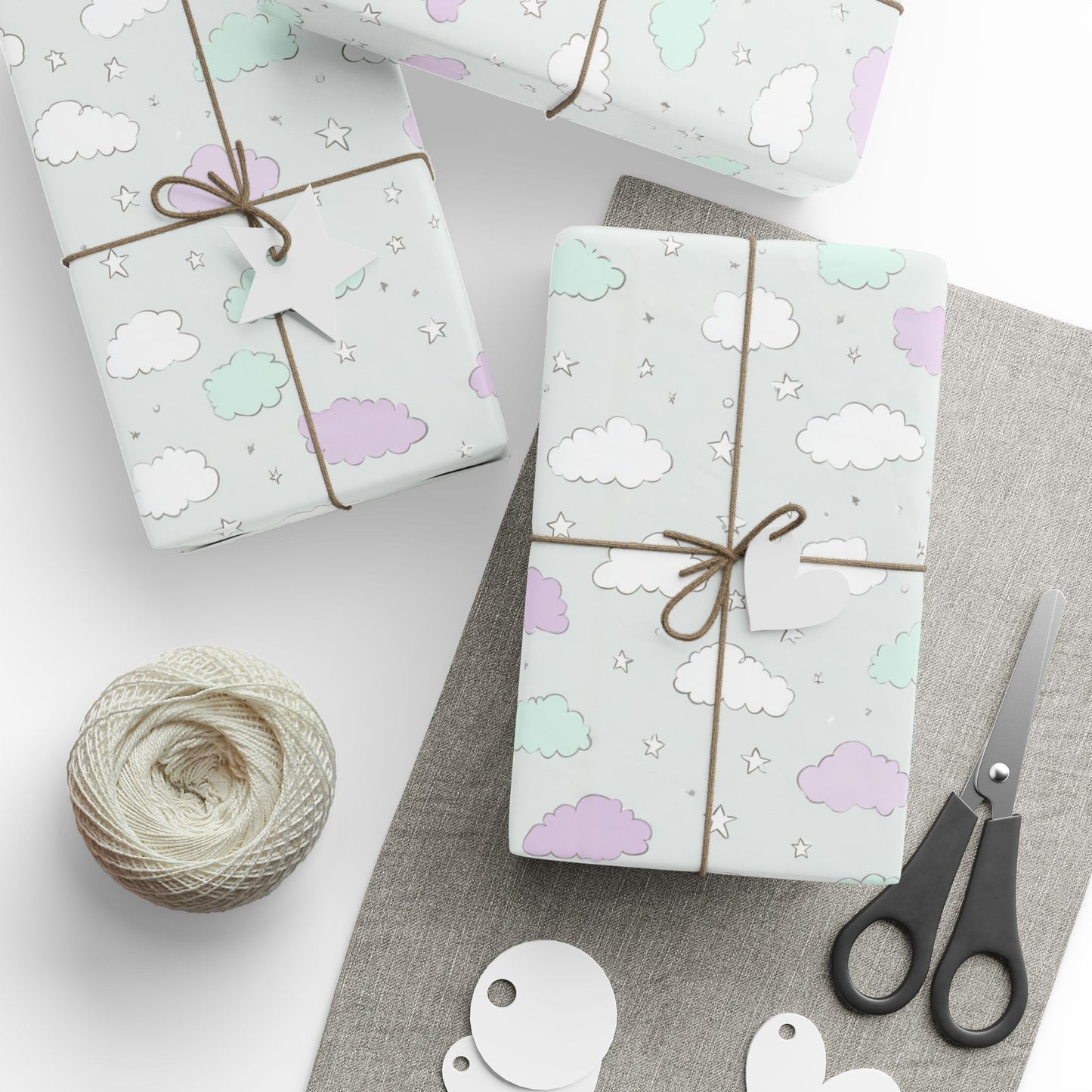 Sky & Cloud Pattern Wrapping Paper — Horizon No. 004