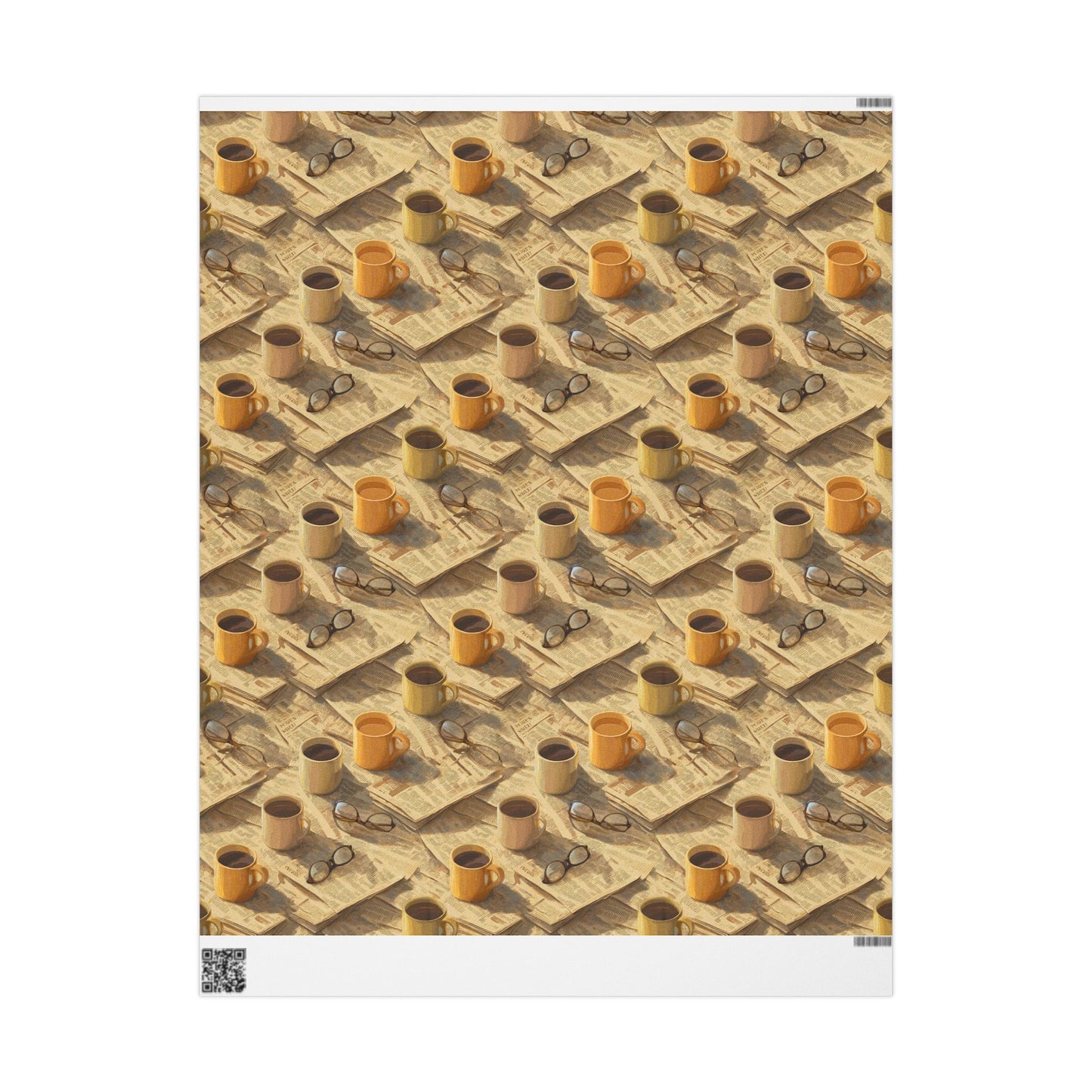 Newspaper Typography Pattern Wrapping Paper — Edition No. 001