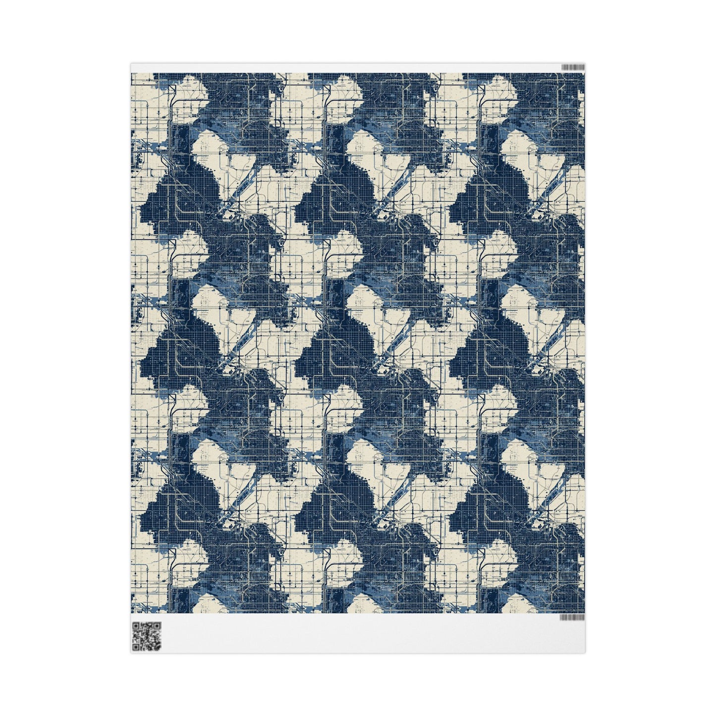 Utility & Infrastructure Map Wrapping Paper — Grid No. 003