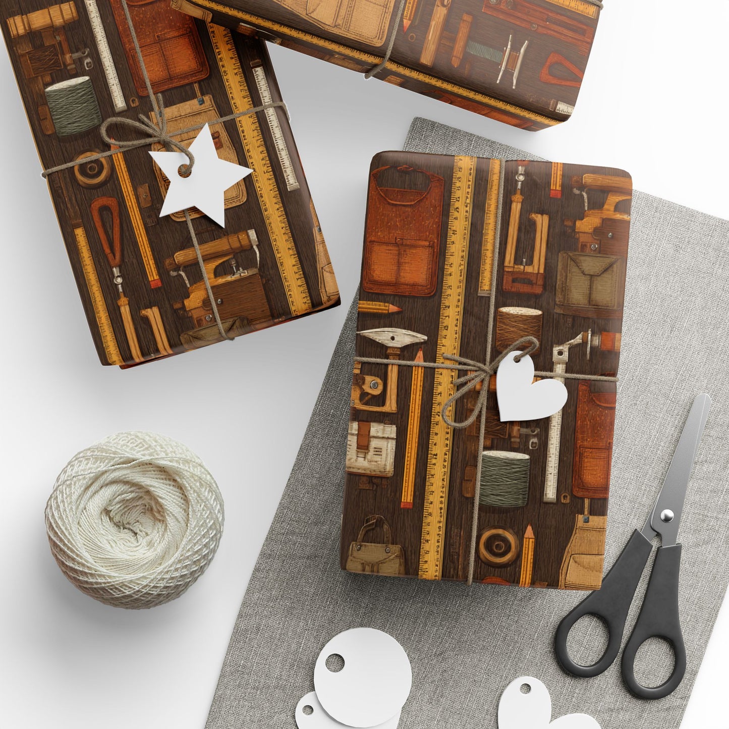 Workshop & Tools Pattern Wrapping Paper — Bench No. 003