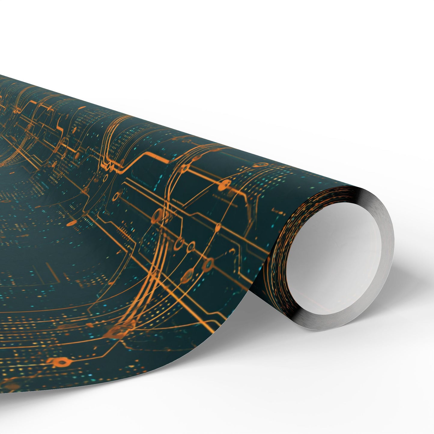Circuit Board Pattern Wrapping Paper — Trace No. 001