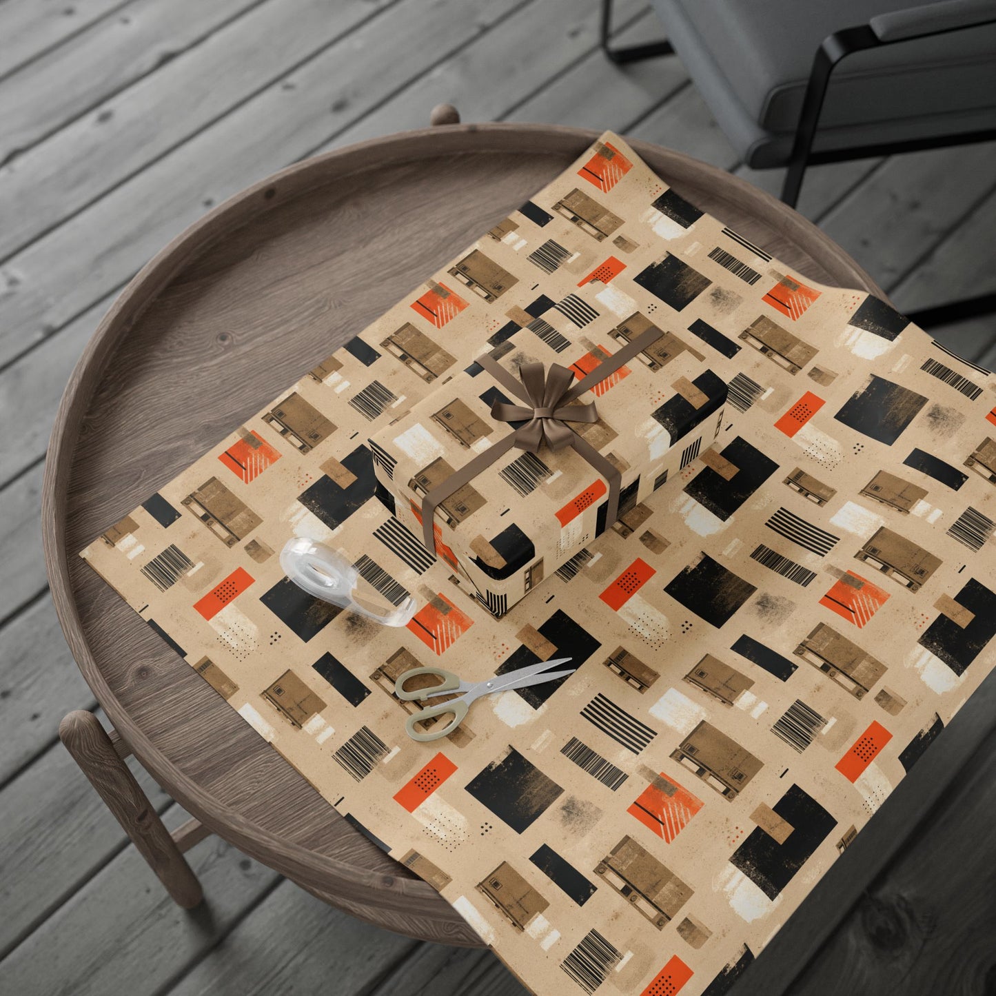 Warehouse & Industrial Pattern Wrapping Paper — Bay No. 002