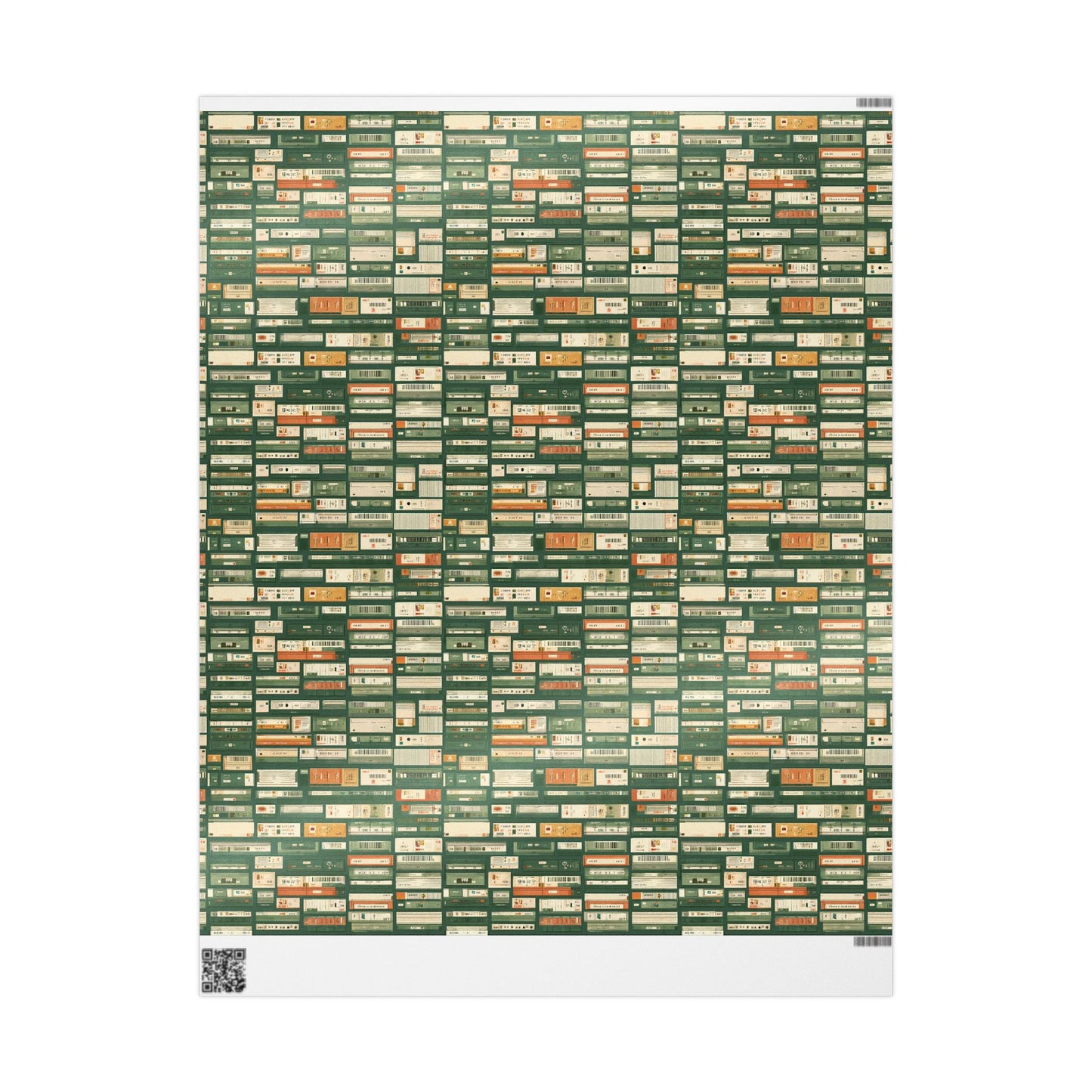 Library & Books Pattern Wrapping Paper — Collection No. 001