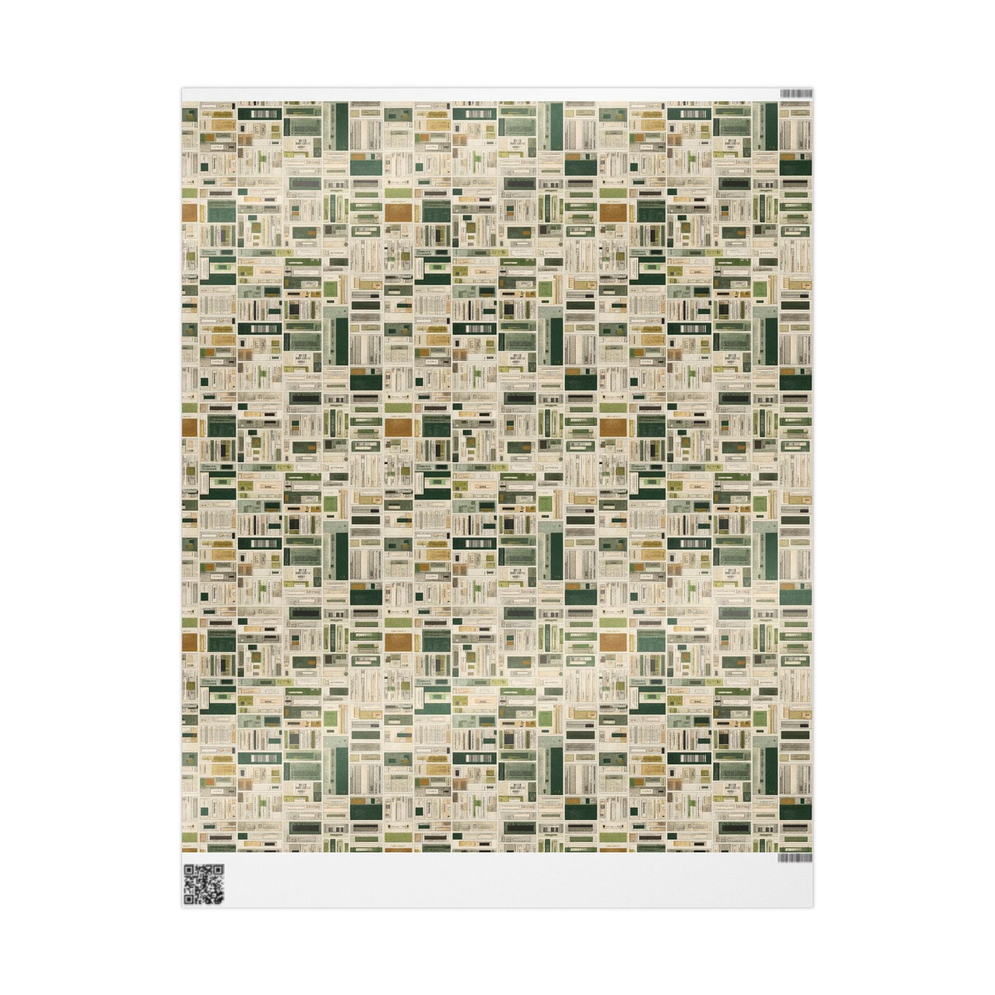 Library & Books Pattern Wrapping Paper — Collection No. 002