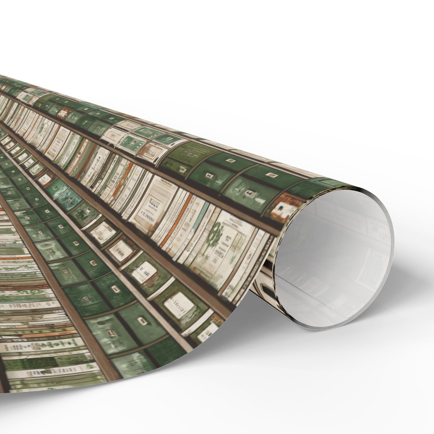 Library & Books Pattern Wrapping Paper — Collection No. 004