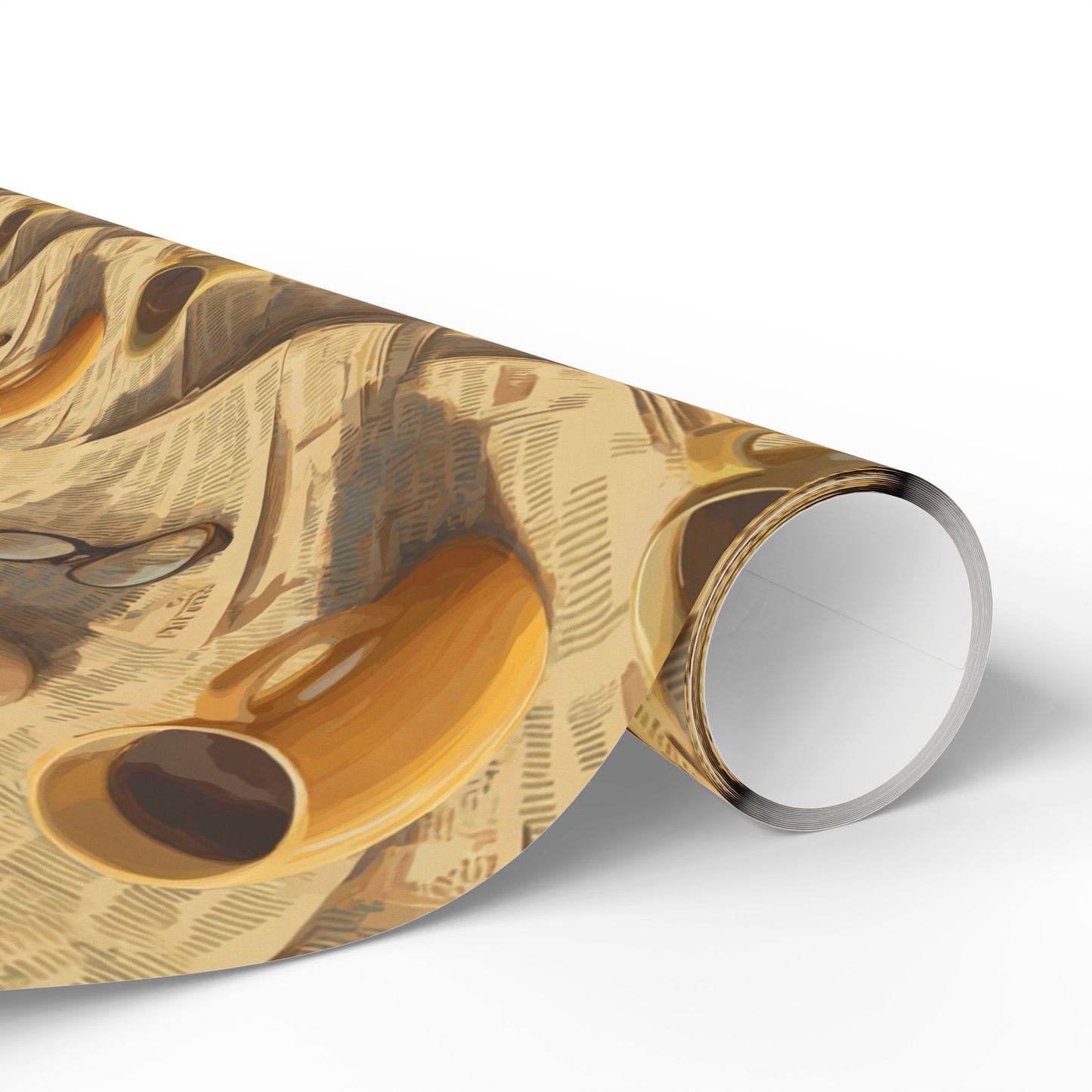 Newspaper Typography Pattern Wrapping Paper — Edition No. 001