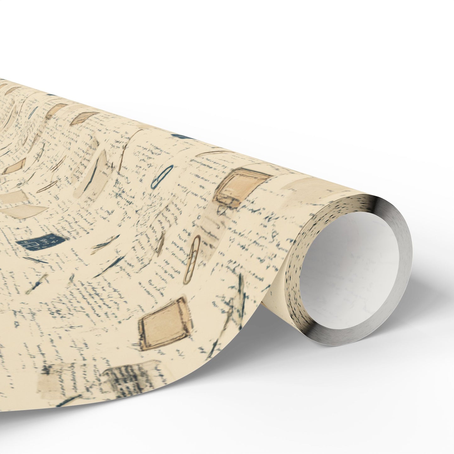 Marginalia & Notes Pattern Wrapping Paper — Page No. 001