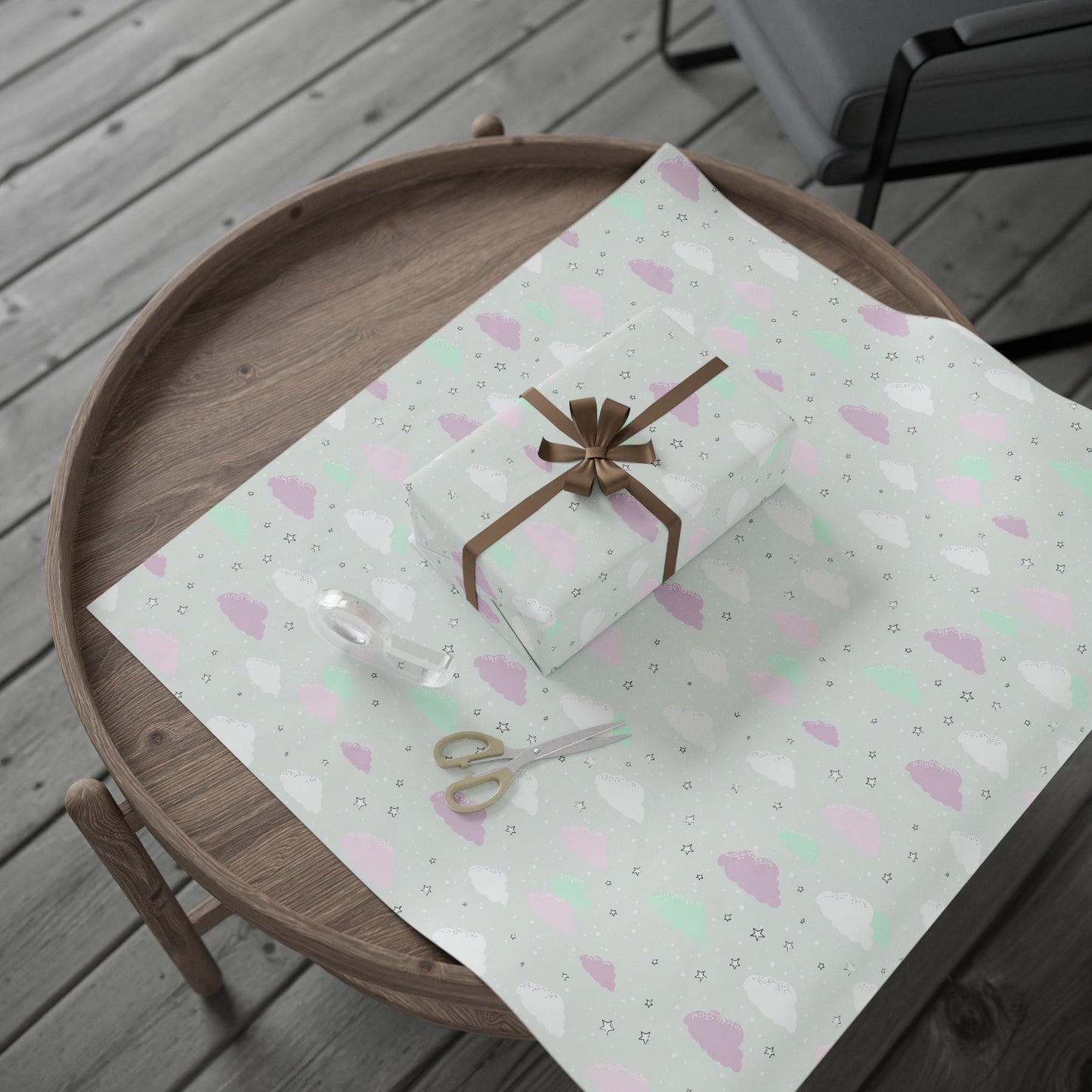 Sky & Cloud Pattern Wrapping Paper — Horizon No. 003