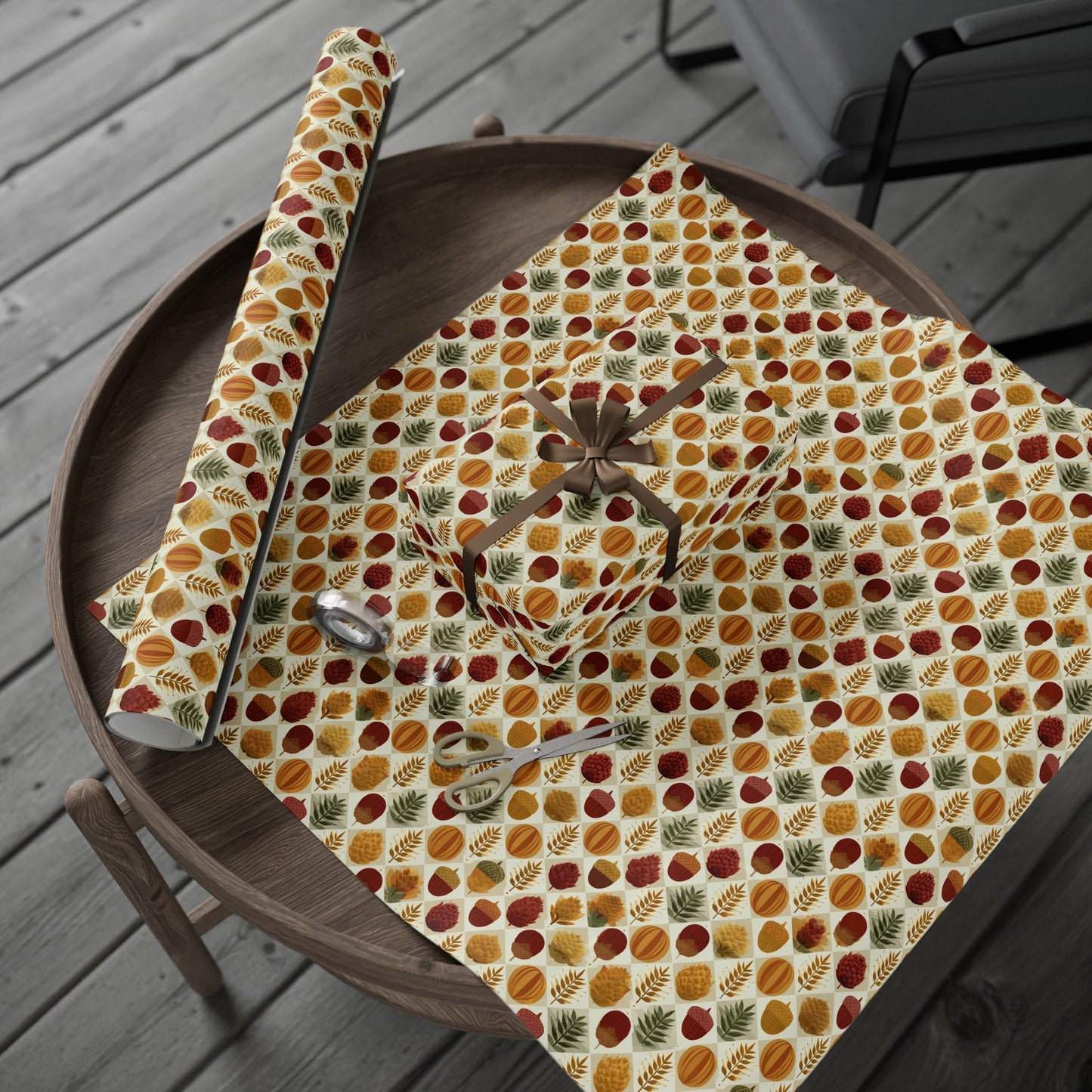 Mid-Century Modern Harvest Wrapping Paper
