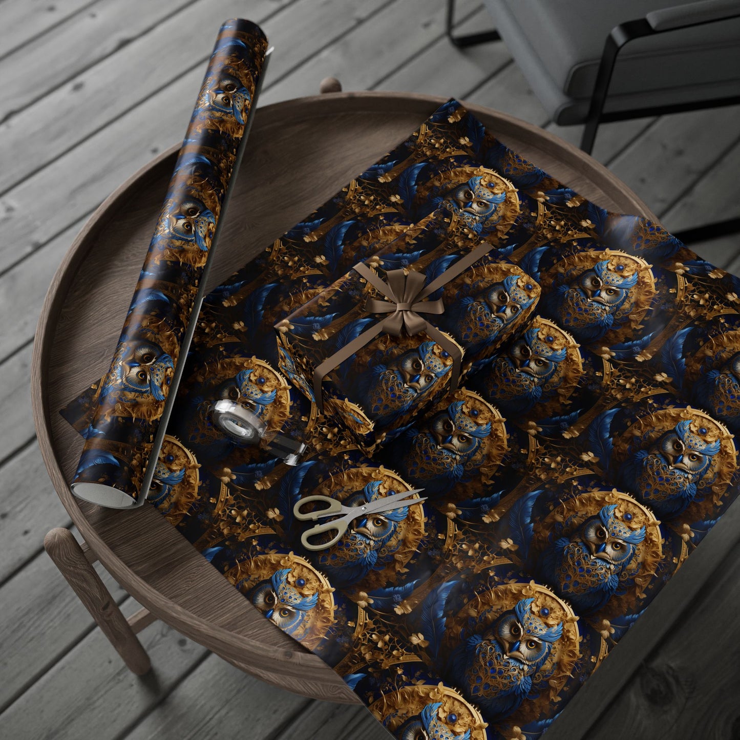 Owl King Wrapping Paper