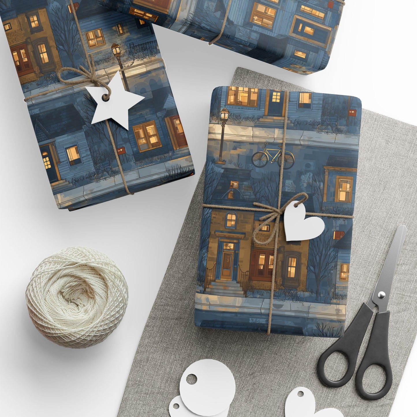 Neighborhood Map Pattern Wrapping Paper — District No. 003