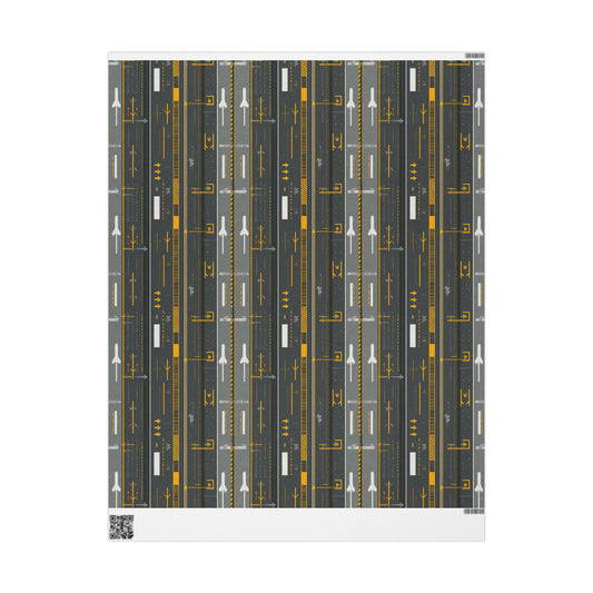 Airport & Runway Pattern Wrapping Paper — Directional No. 003