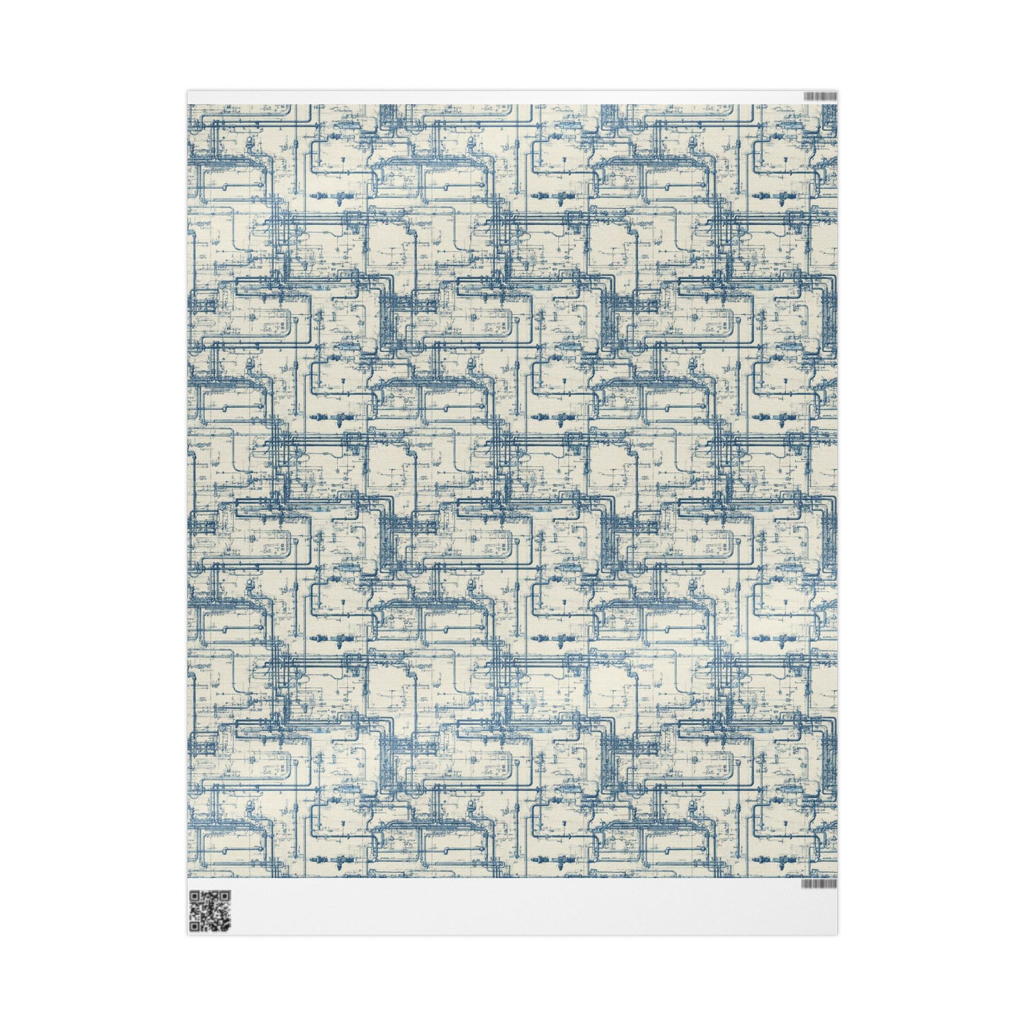 Utility & Infrastructure Map Wrapping Paper — Grid No. 002