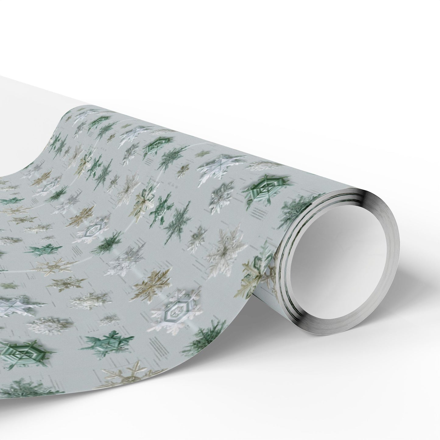 Snowflake Taxonomy Wrapping Paper | Scientific Snowflake Pattern | Winter Gift Wrap