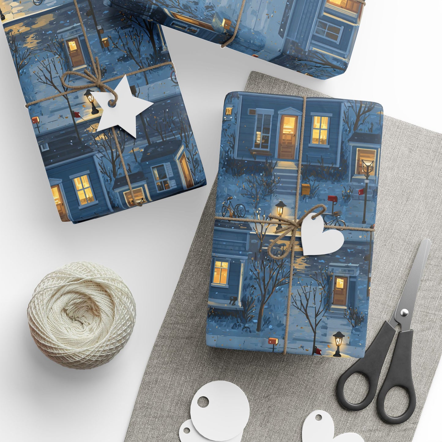 Neighborhood Map Pattern Wrapping Paper — District No. 002
