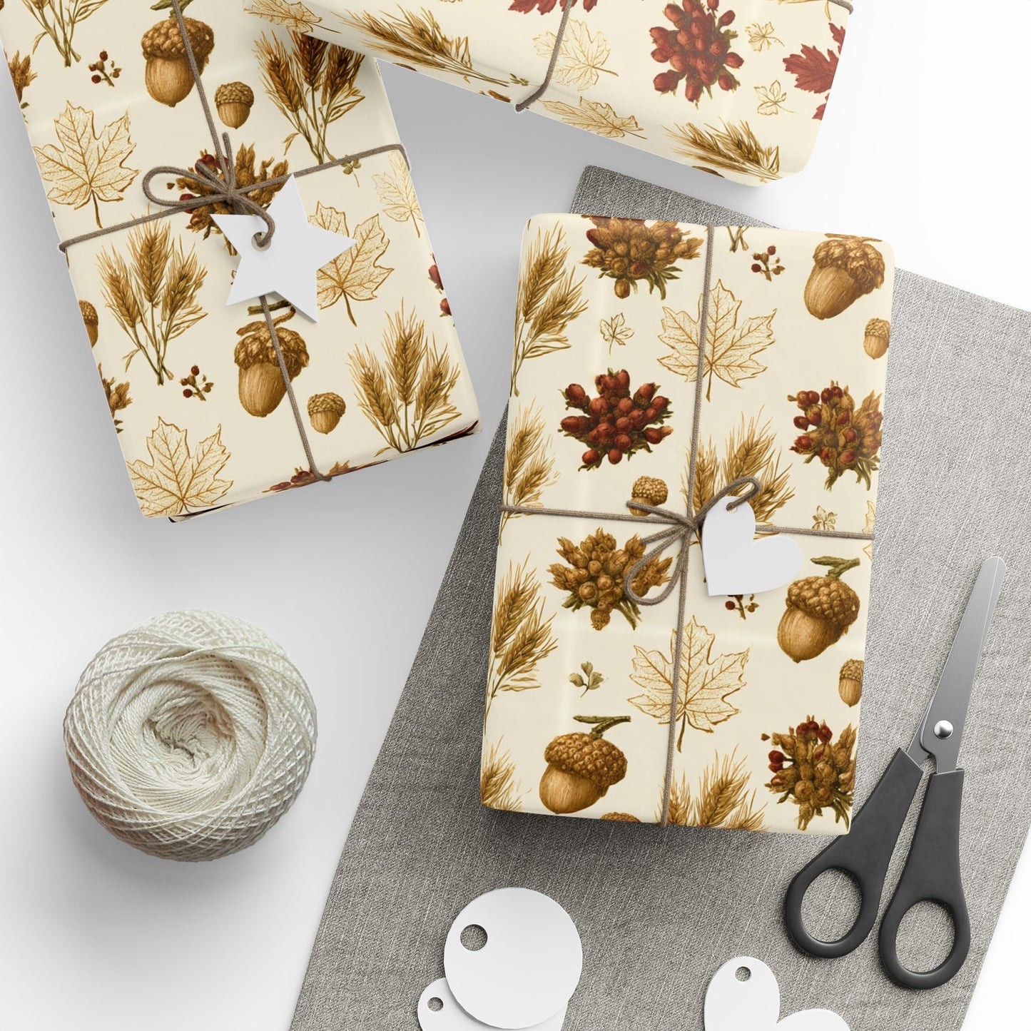Autumn Leaves & Wheat Wrapping Paper