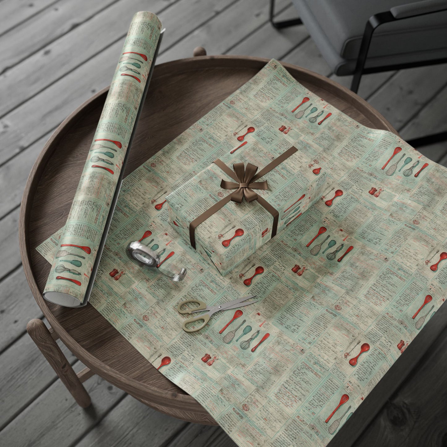 Retro Diner Pattern Wrapping Paper — Menu No. 003