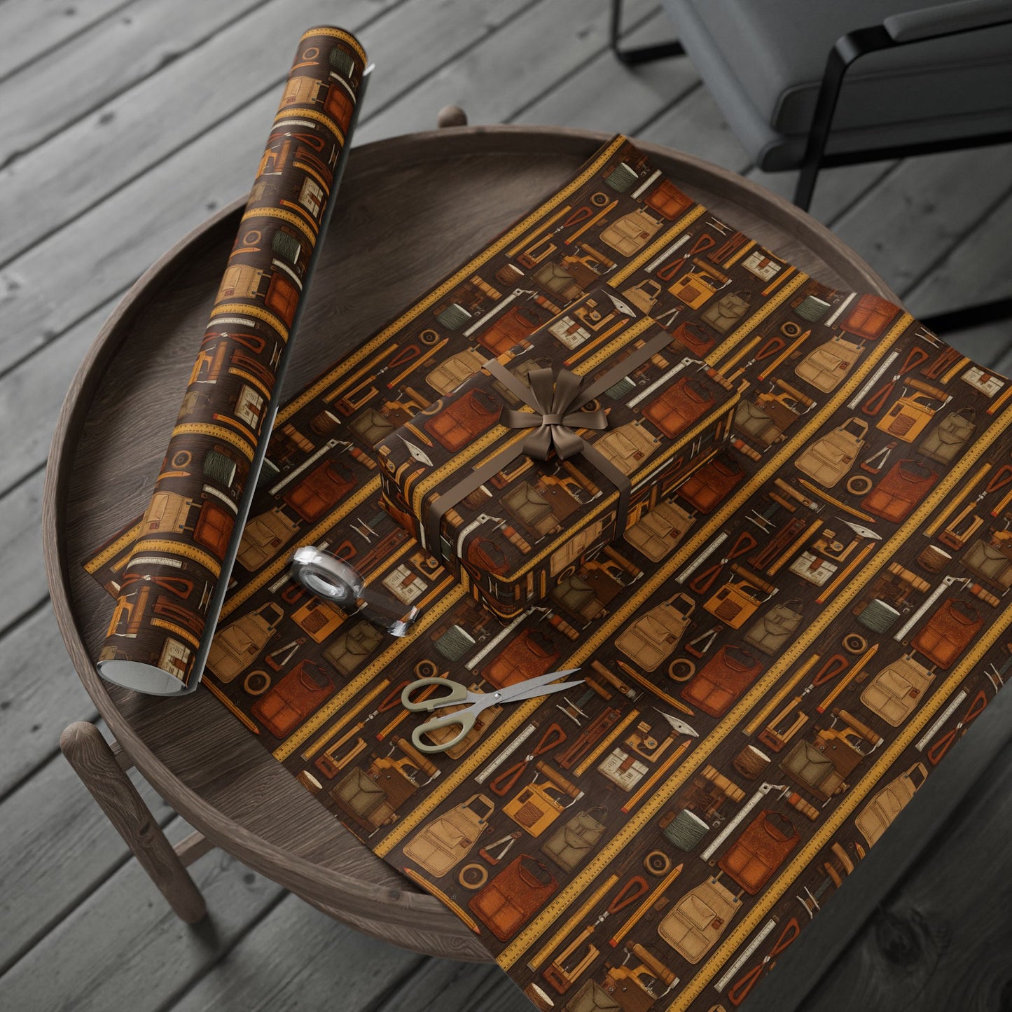 Workshop & Tools Pattern Wrapping Paper — Bench No. 003