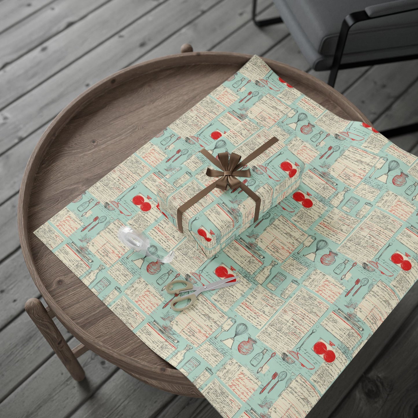 Retro Diner Pattern Wrapping Paper — Menu No. 002