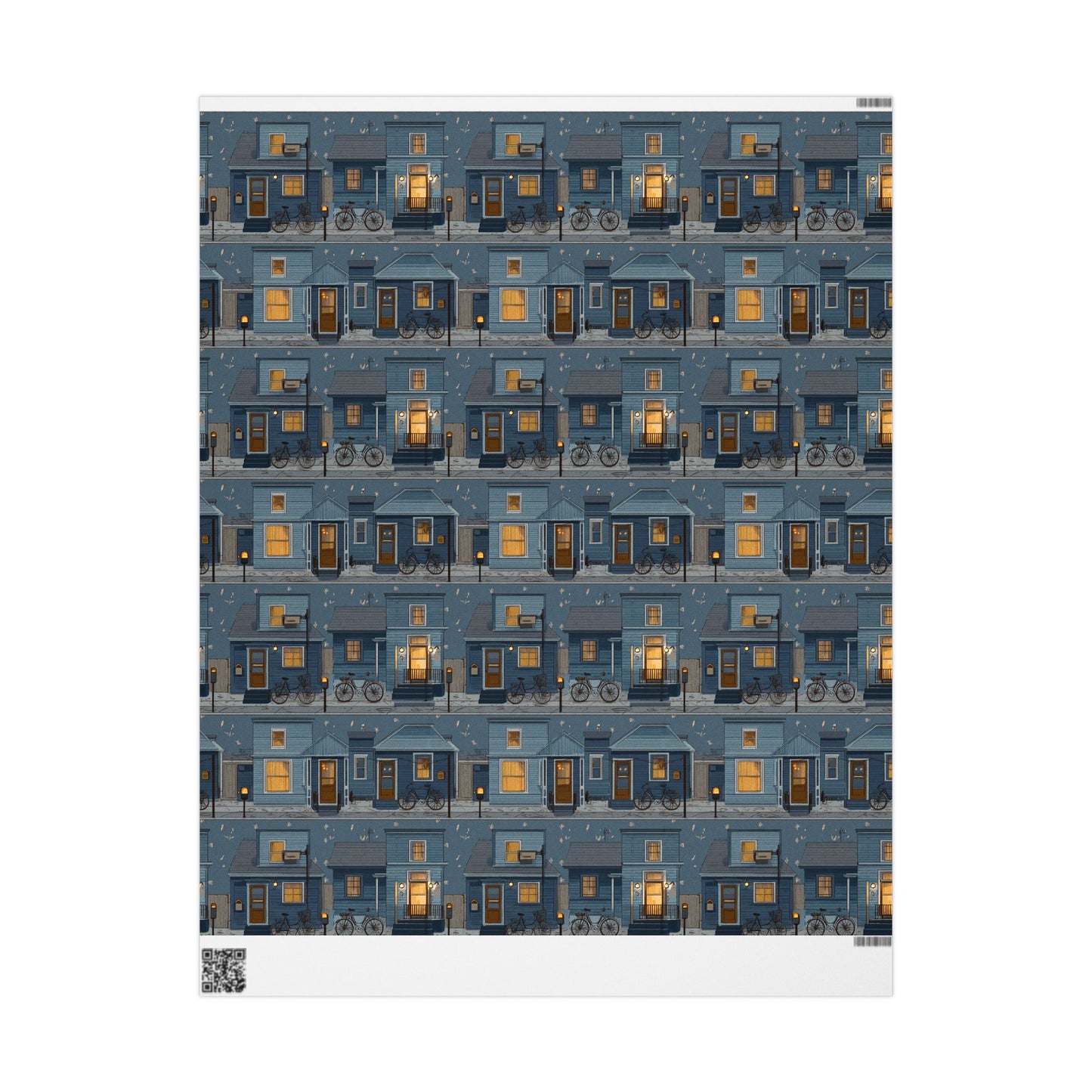 Neighborhood Map Pattern Wrapping Paper — District No. 004