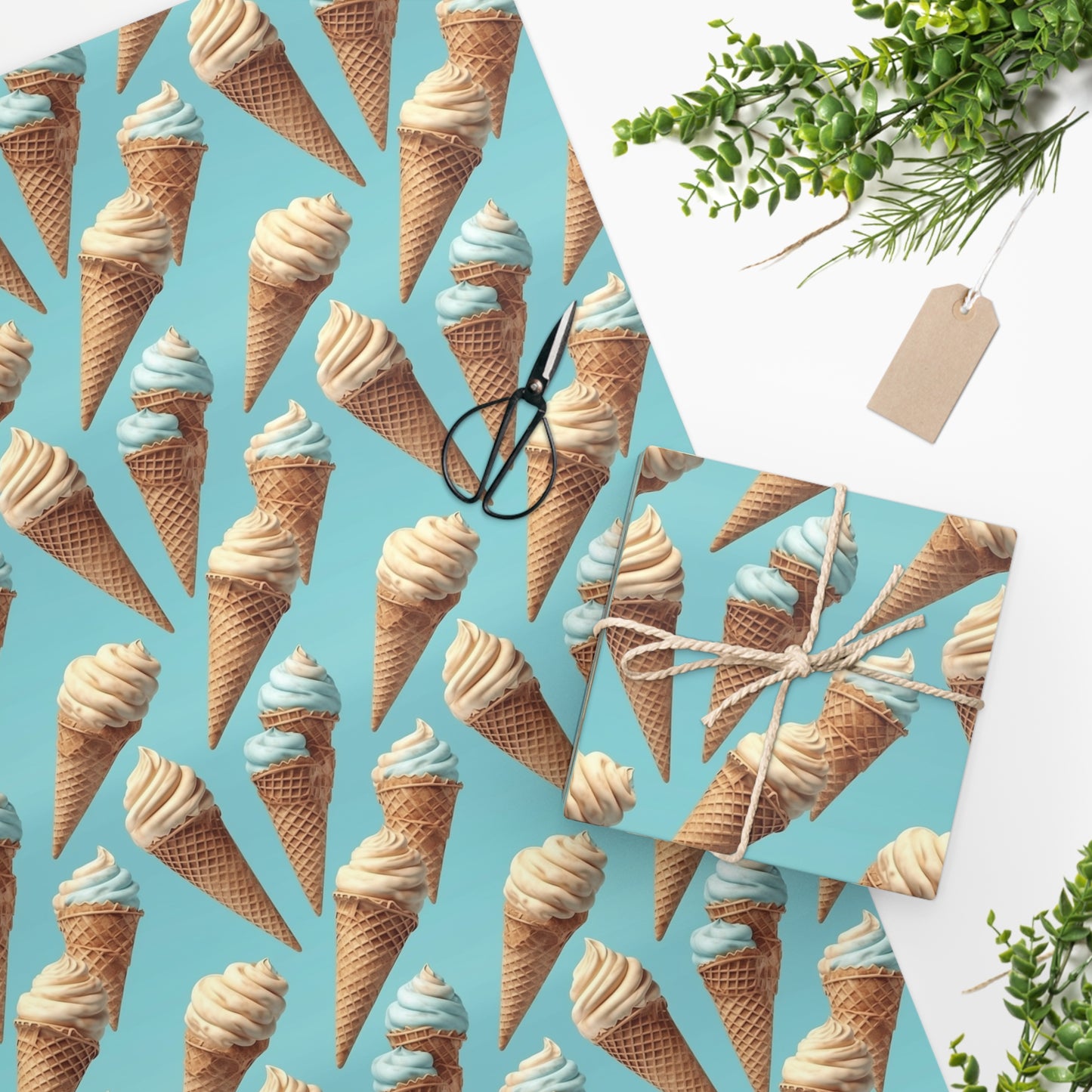 Ice Cream Cones Wrapping Paper