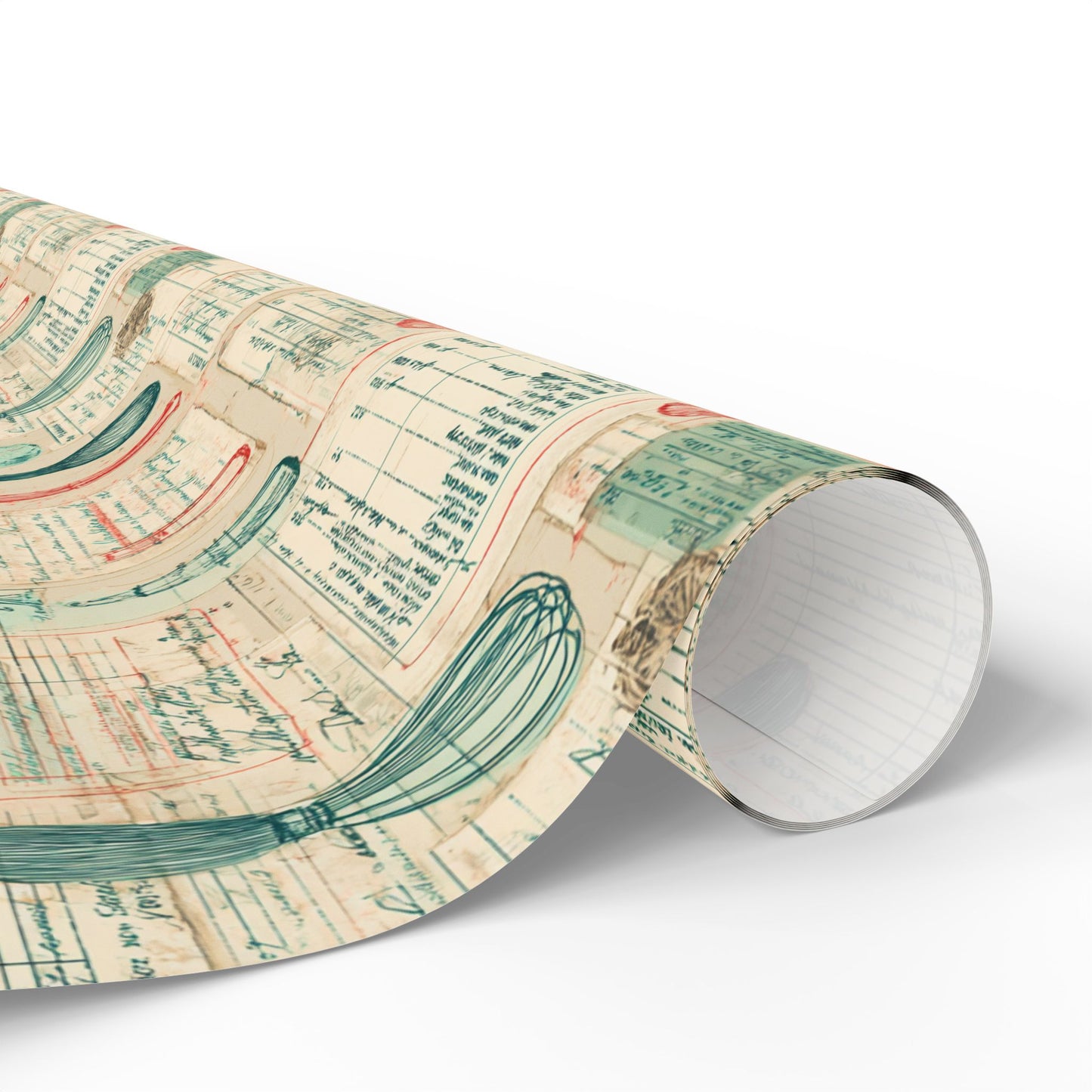 Retro Diner Pattern Wrapping Paper — Menu No. 001