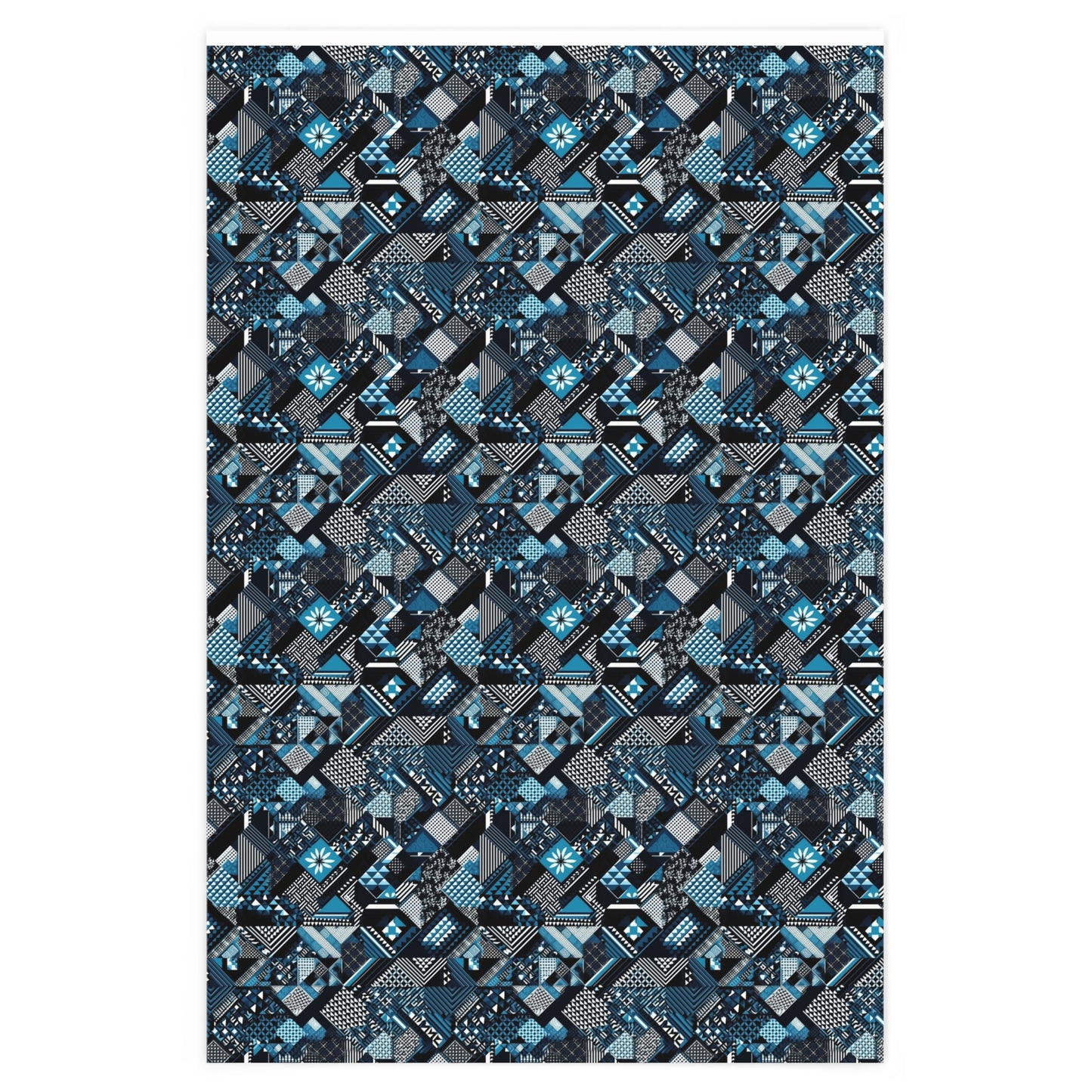 Blue Geometric Wrapping Paper